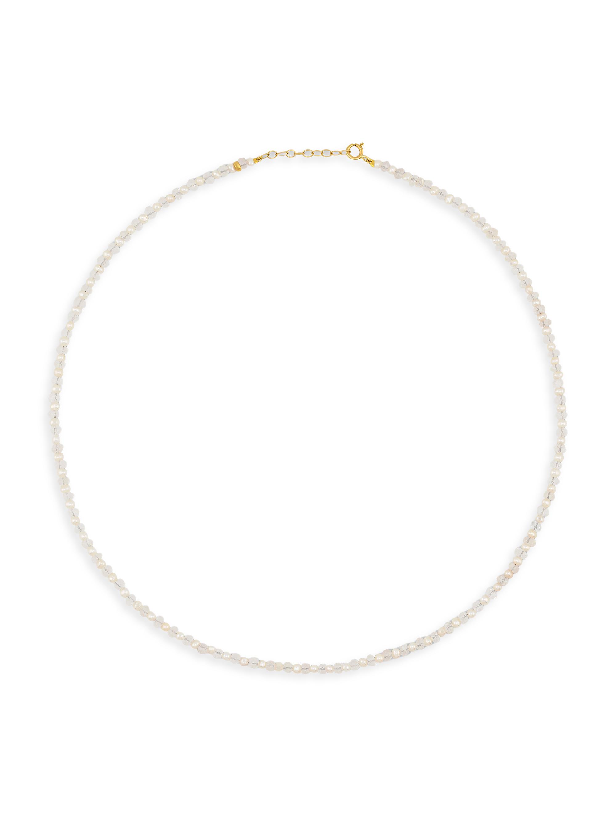 Jia Jia Women's Birthstone 14K Yellow Gold & Gemstone Beaded Necklace - Crystal