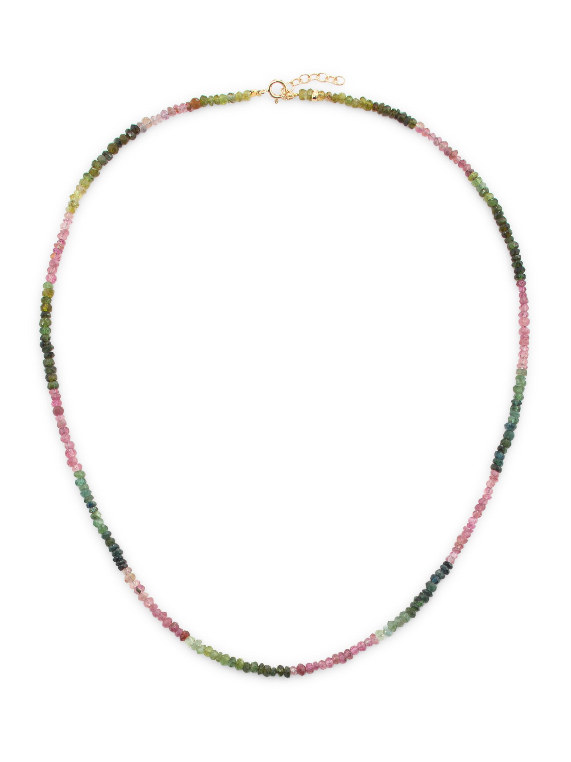 Jia Jia Women's Birthstone 14K Yellow Gold & Gemstone Beaded Necklace - Tourmaline