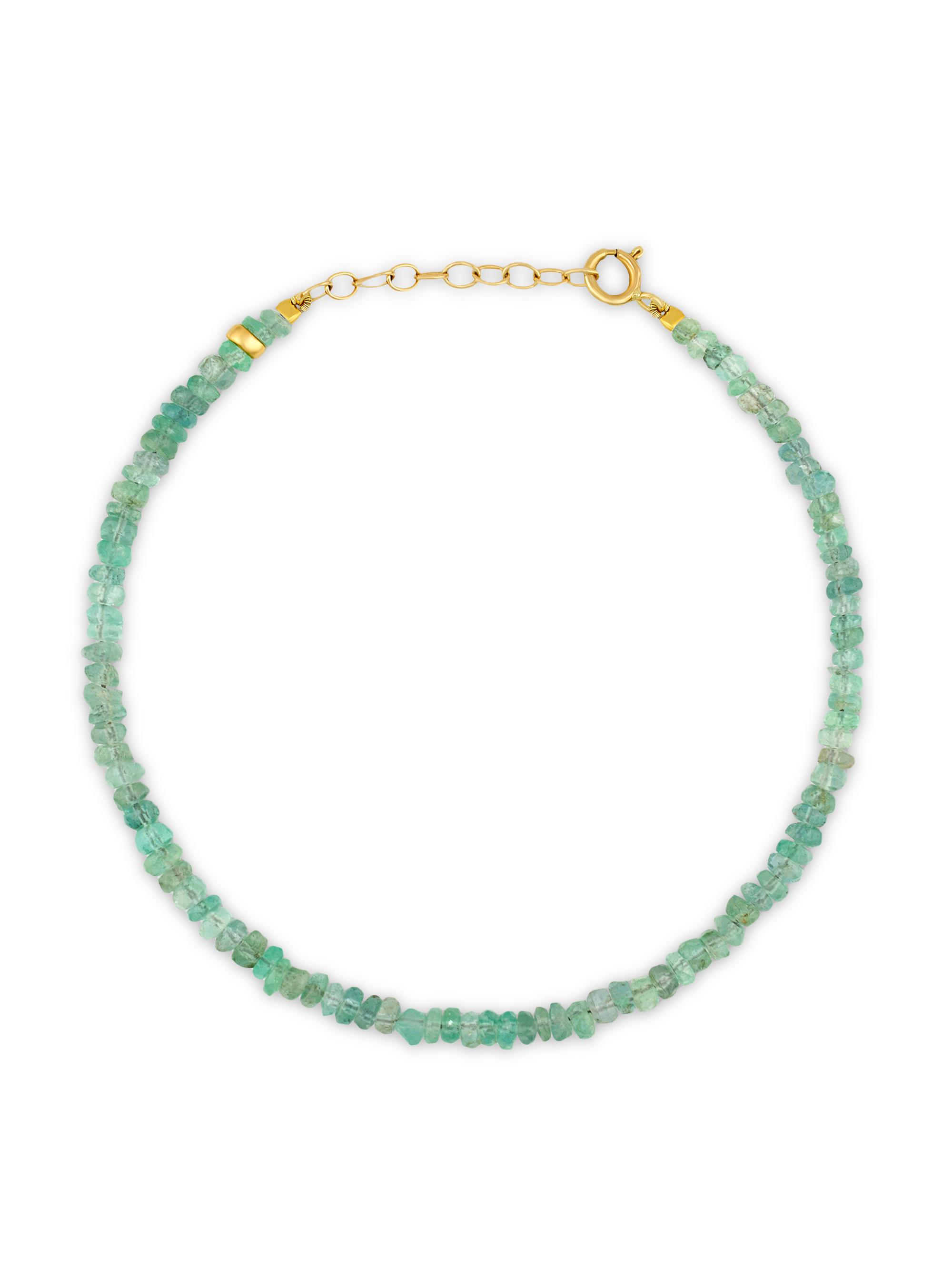 Jia Jia Women's Birthstone 14K Yellow Gold & Gemstone Beaded Bracelet - May