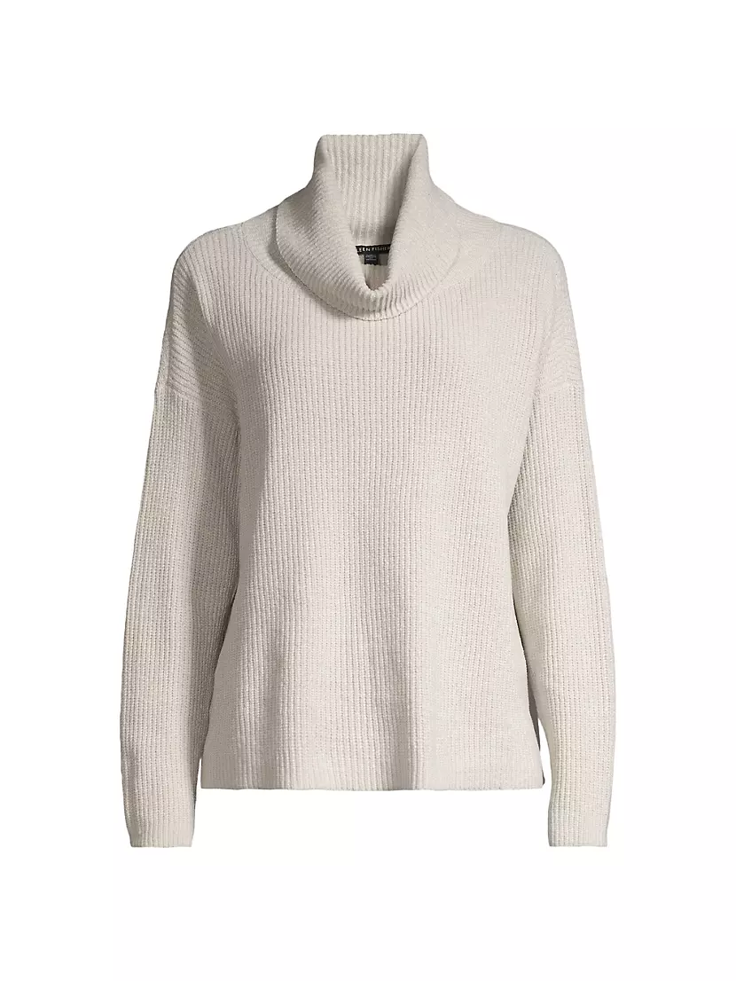 Express Color Block Mock Neck Asymmetrical Hem Sweater