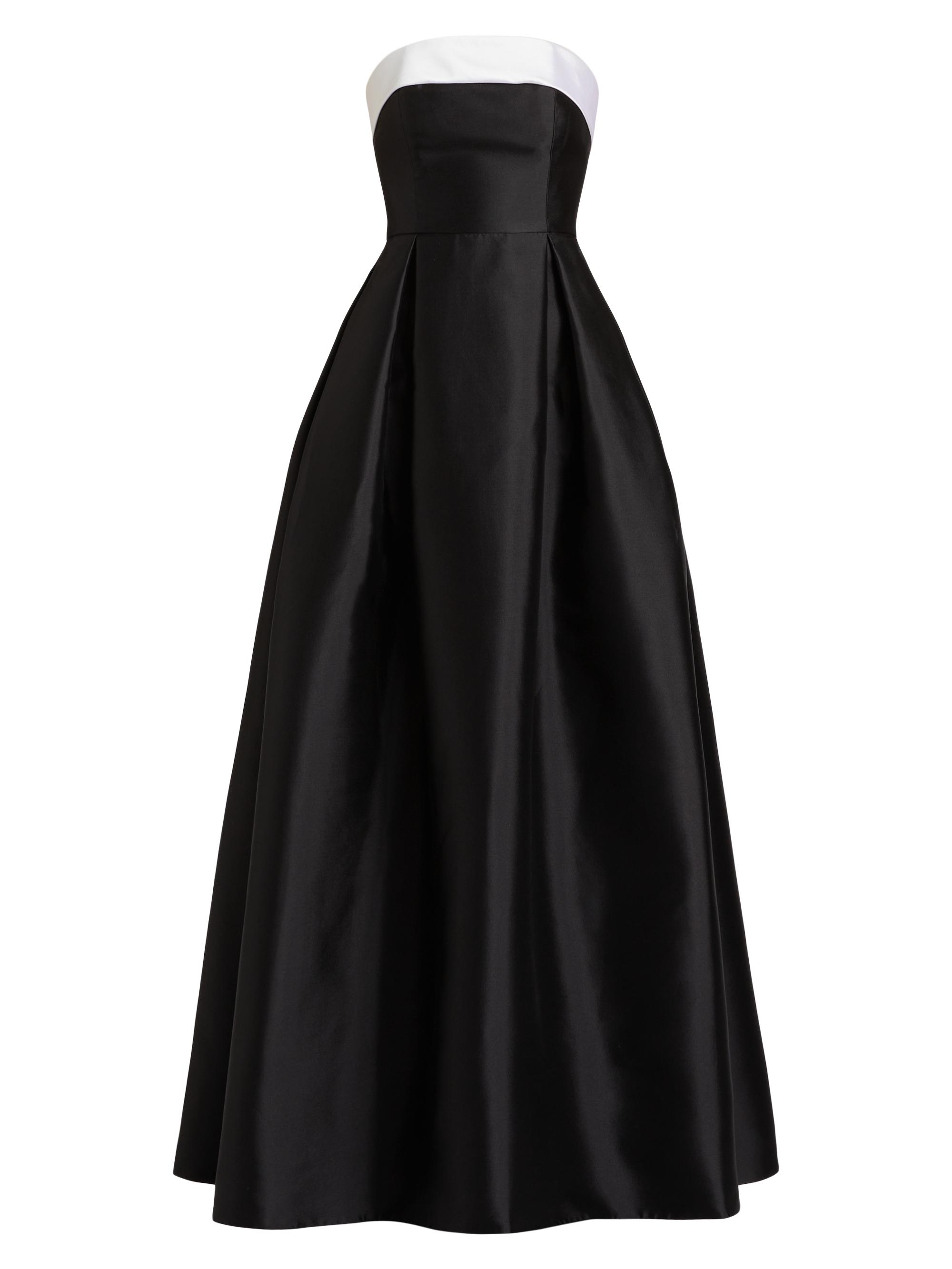 Alexia María Women's Louise Silk-Wool Strapless Gown - Silk And Wool Black