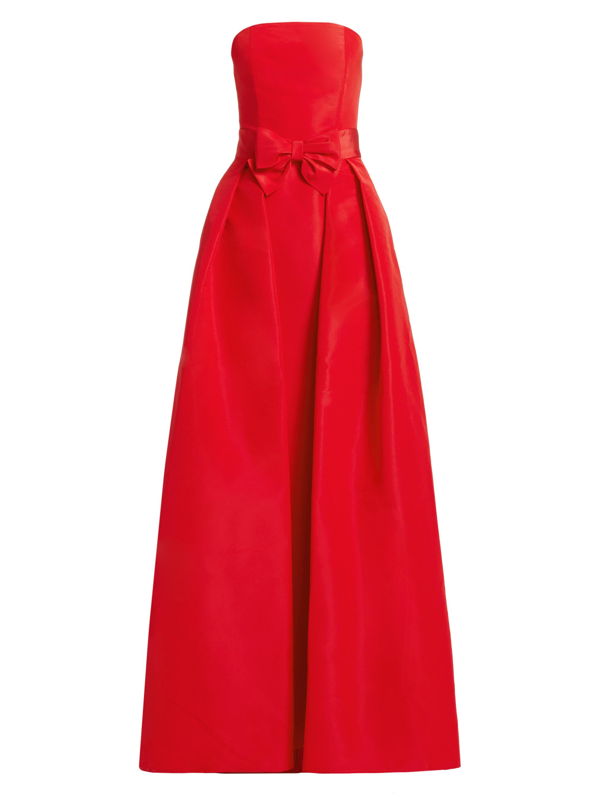 Alexia María Women's Silk Strapless Gown - Silk Faille Red
