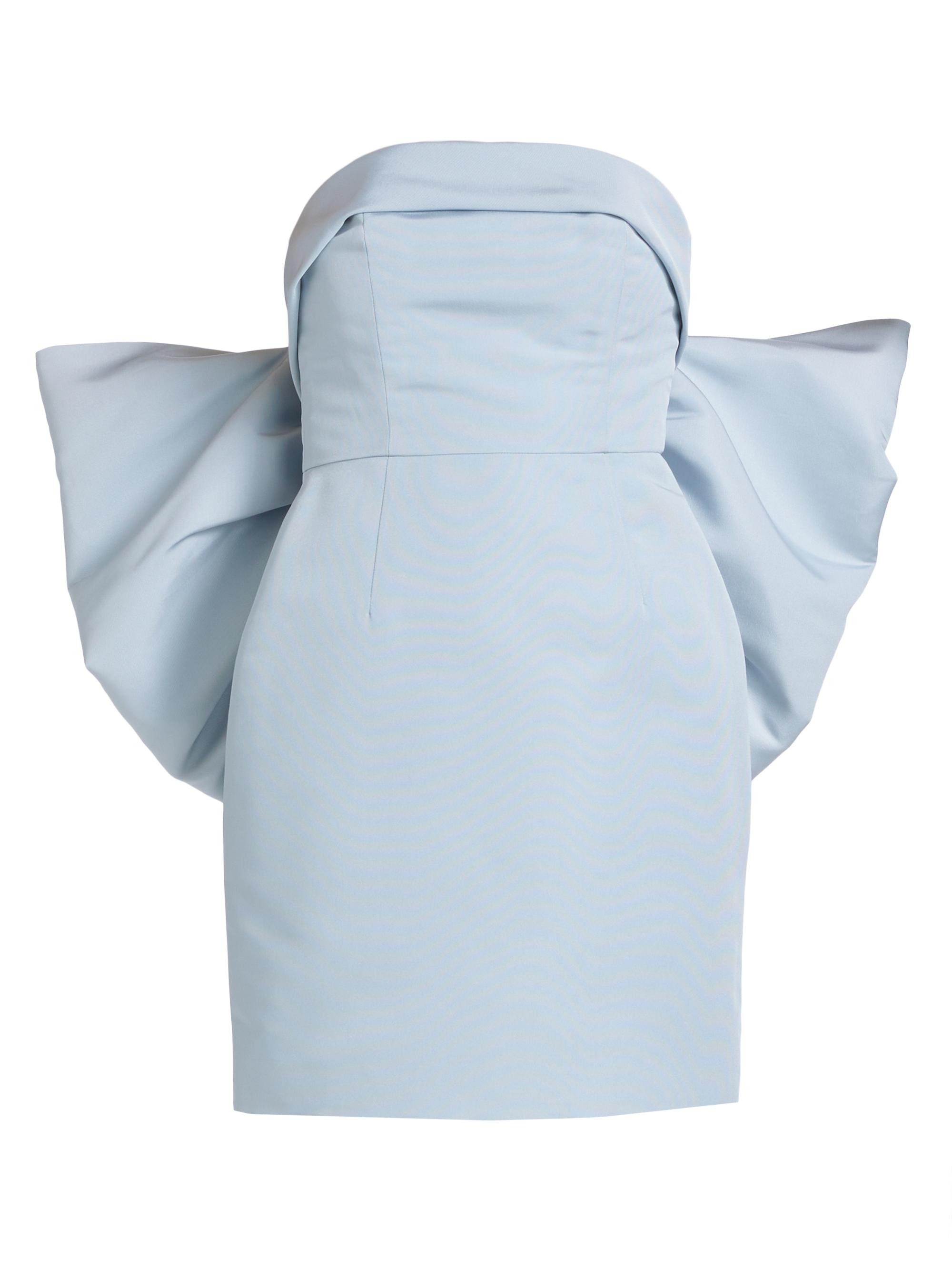 Alexia María Women's Margot Silk Strapless Minidress - Silk Faille Light Blue