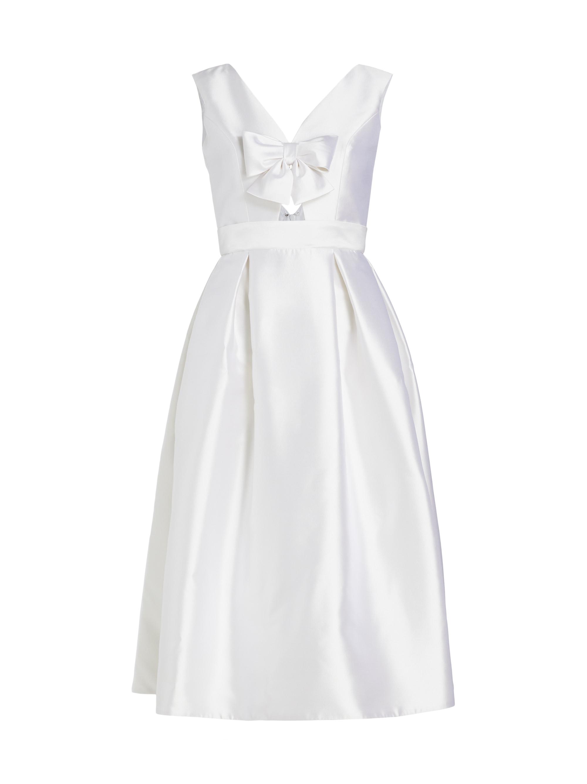 Alexia María Women's Gracie Silk-Wool Midi-Dress - Silk And Wool White