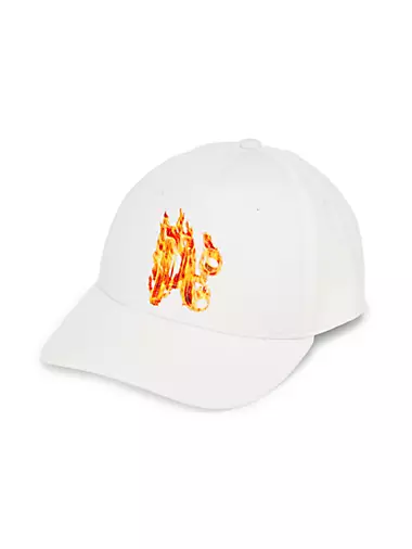 Burning Logo-Embroidered Cotton Baseball Cap