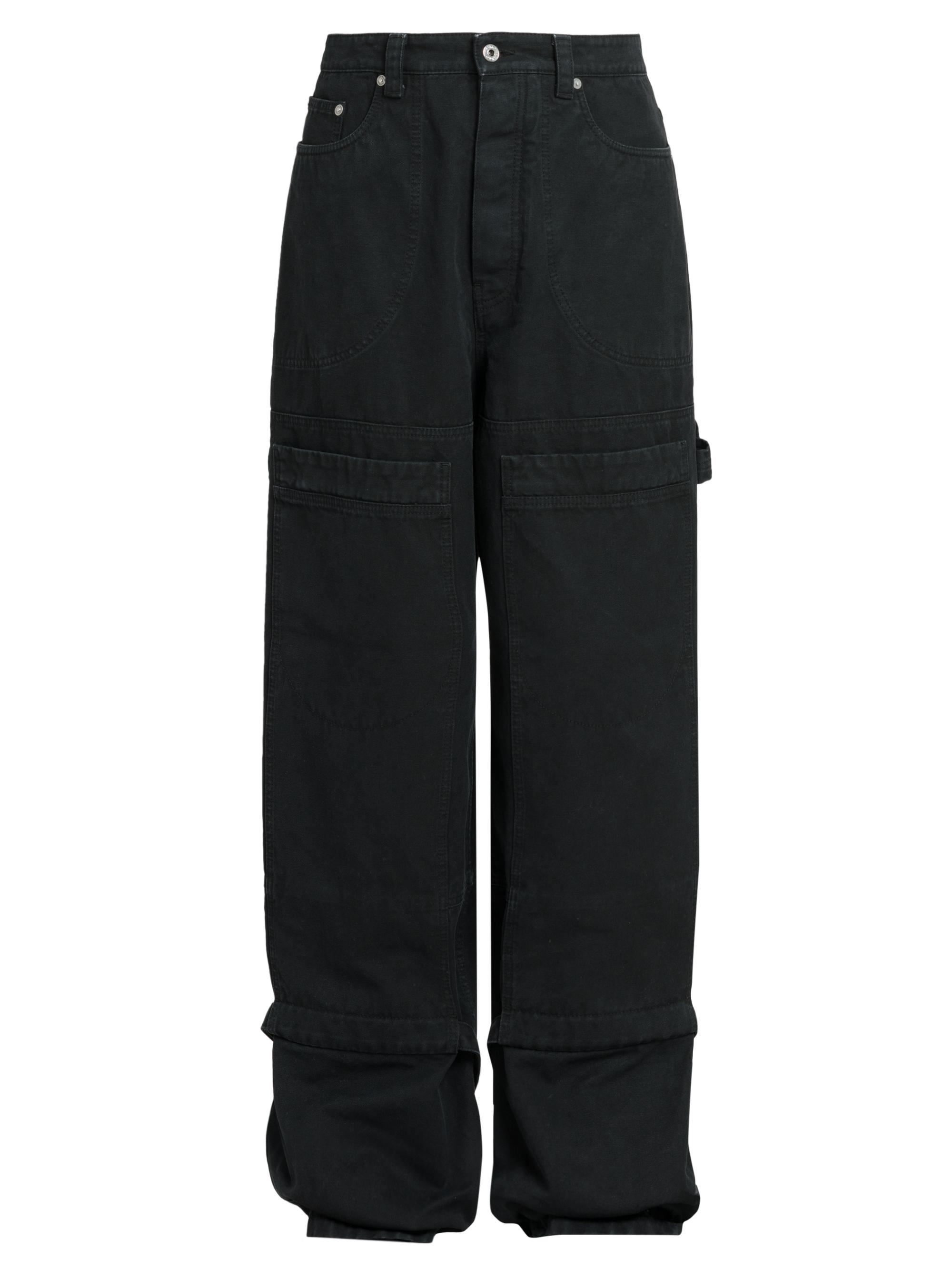Off-White Men's Denim Relaxed-Fit Carpenter Pants - Black