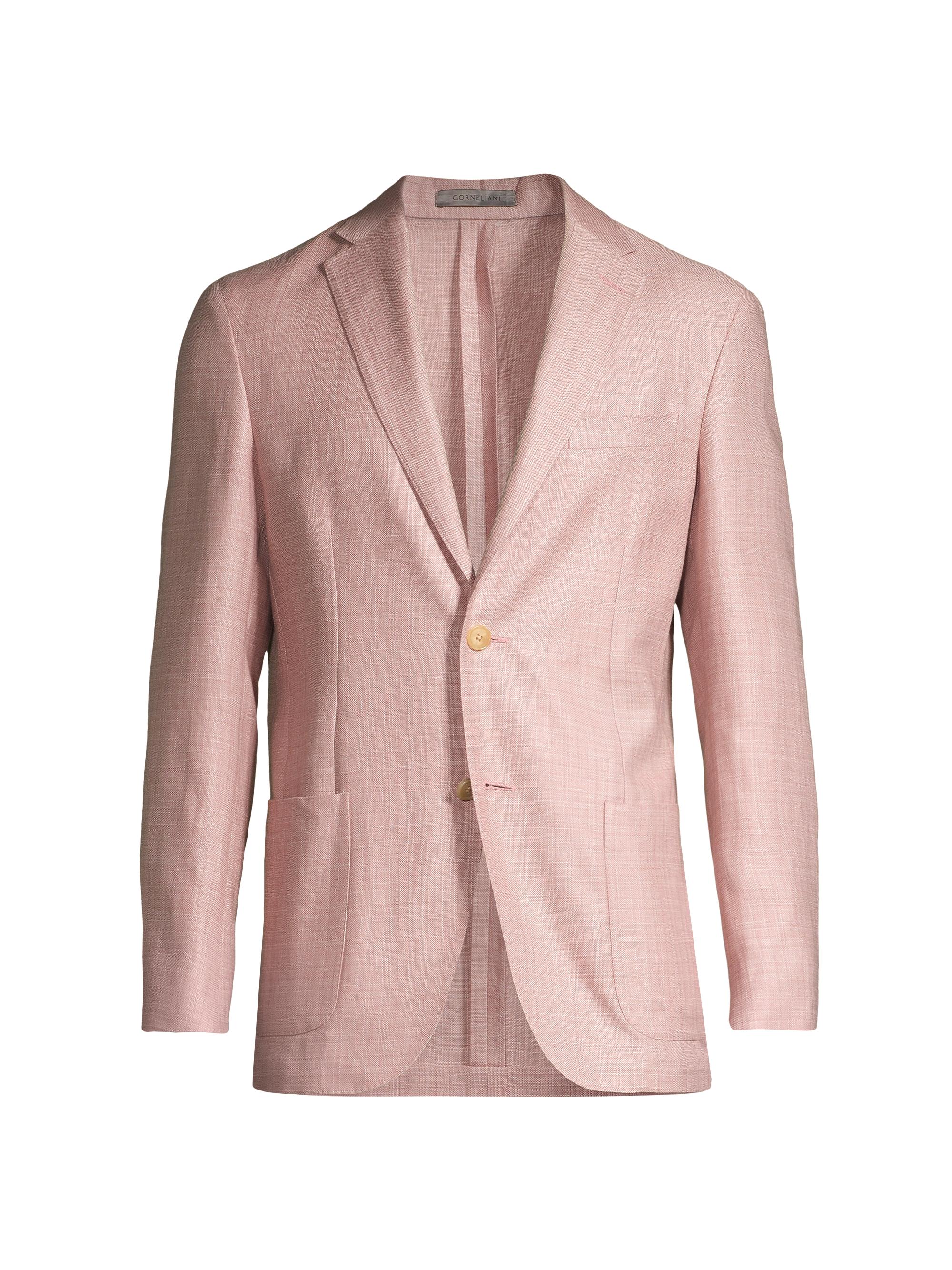 Corneliani Men's Linen & Wool-Blend Two-Button Sport Coat - Light Pink