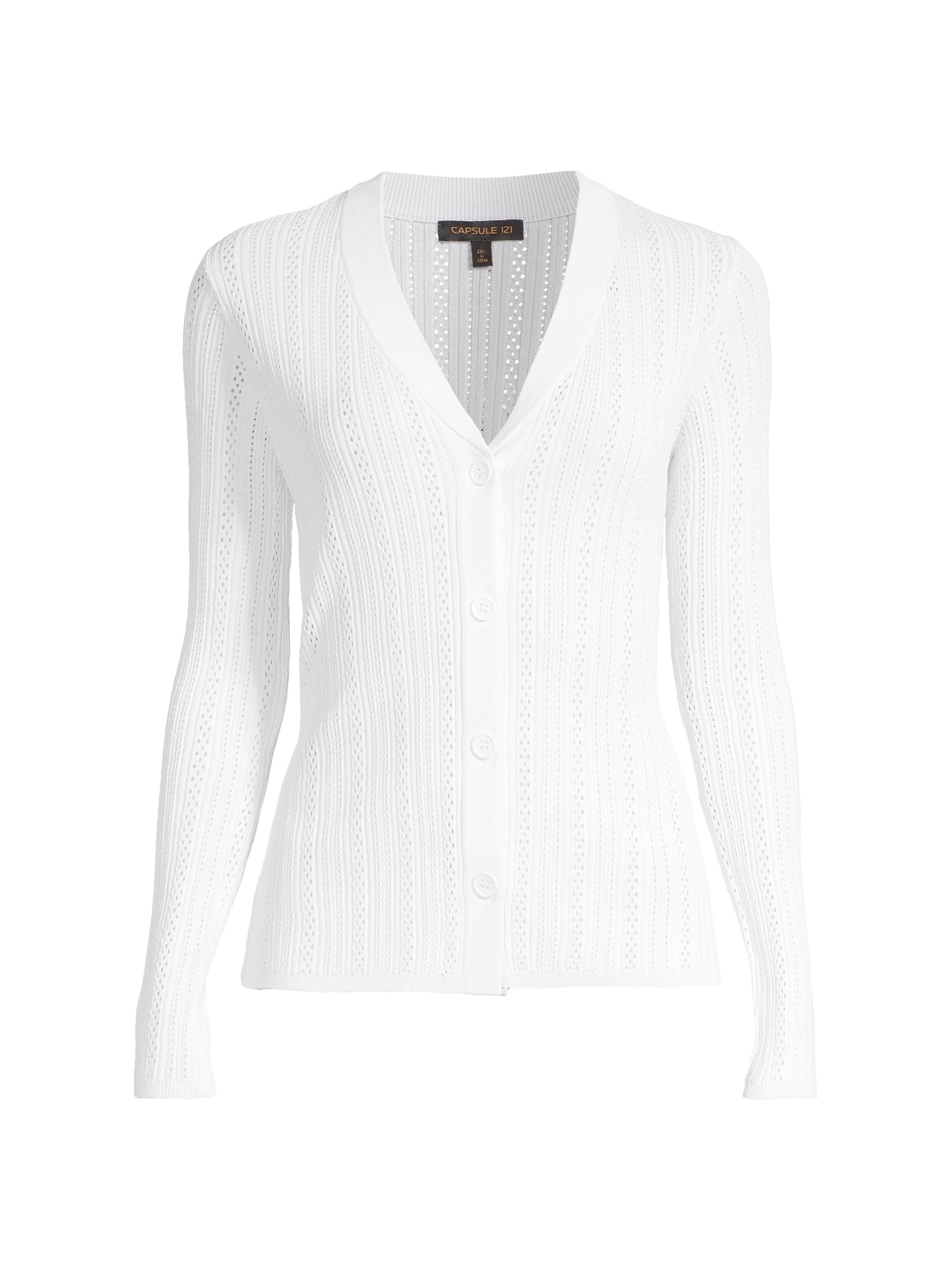Capsule 121 Women's The Aspect Knit Cardigan - White