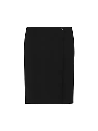 Meris Virgin Wool Wrap Skirt