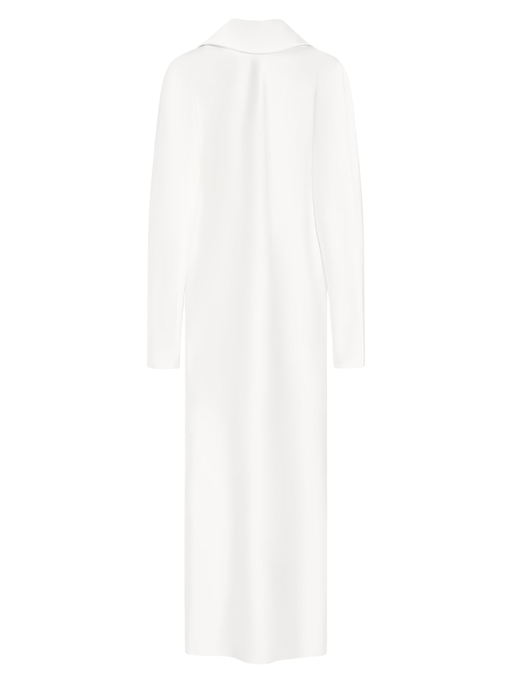 Sportmax Women's Abazia Satin Long-Sleeve Midi Dress - White