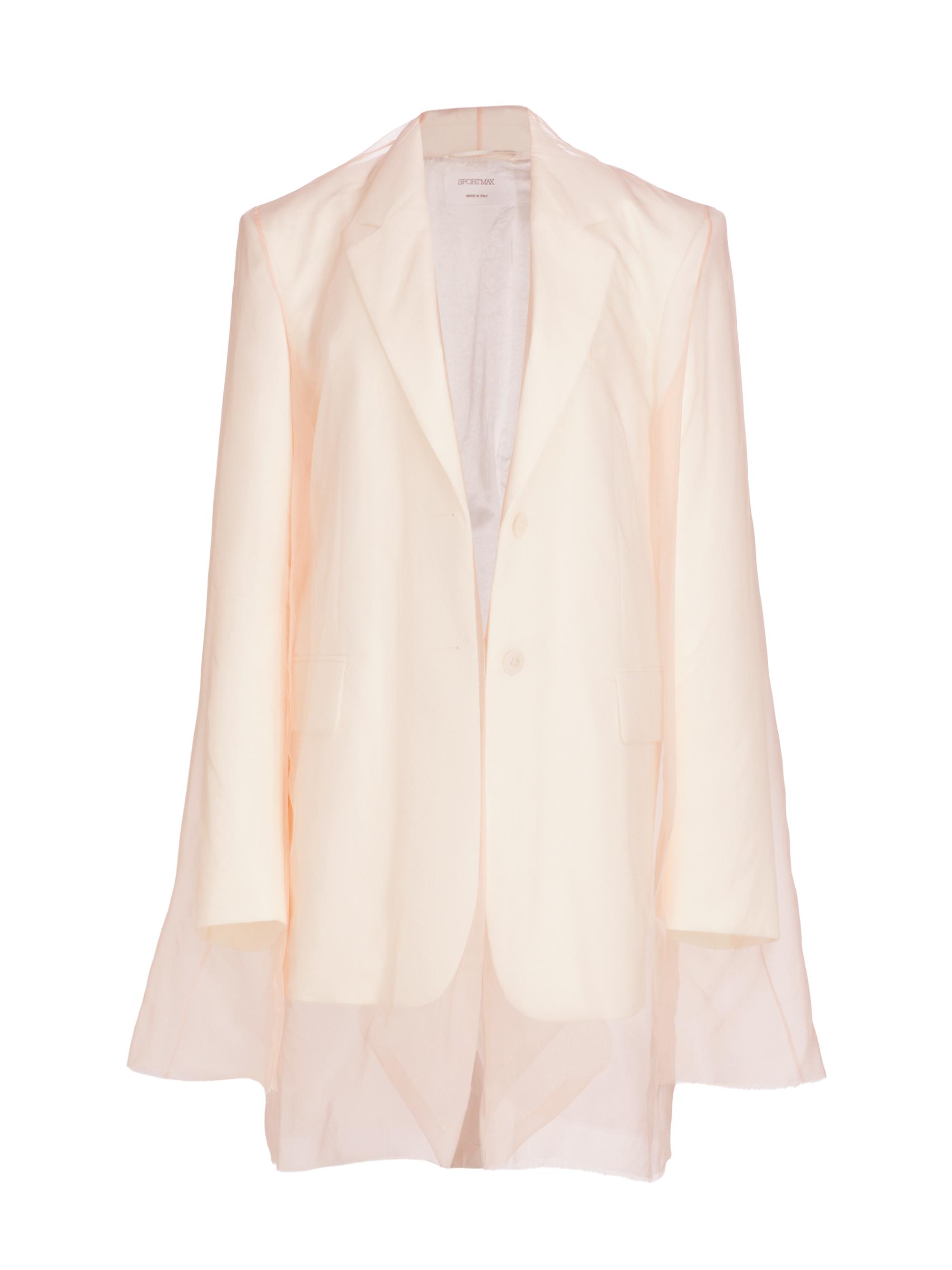 Sportmax Women's Acacia Silk-Overlay Blazer - White Blush