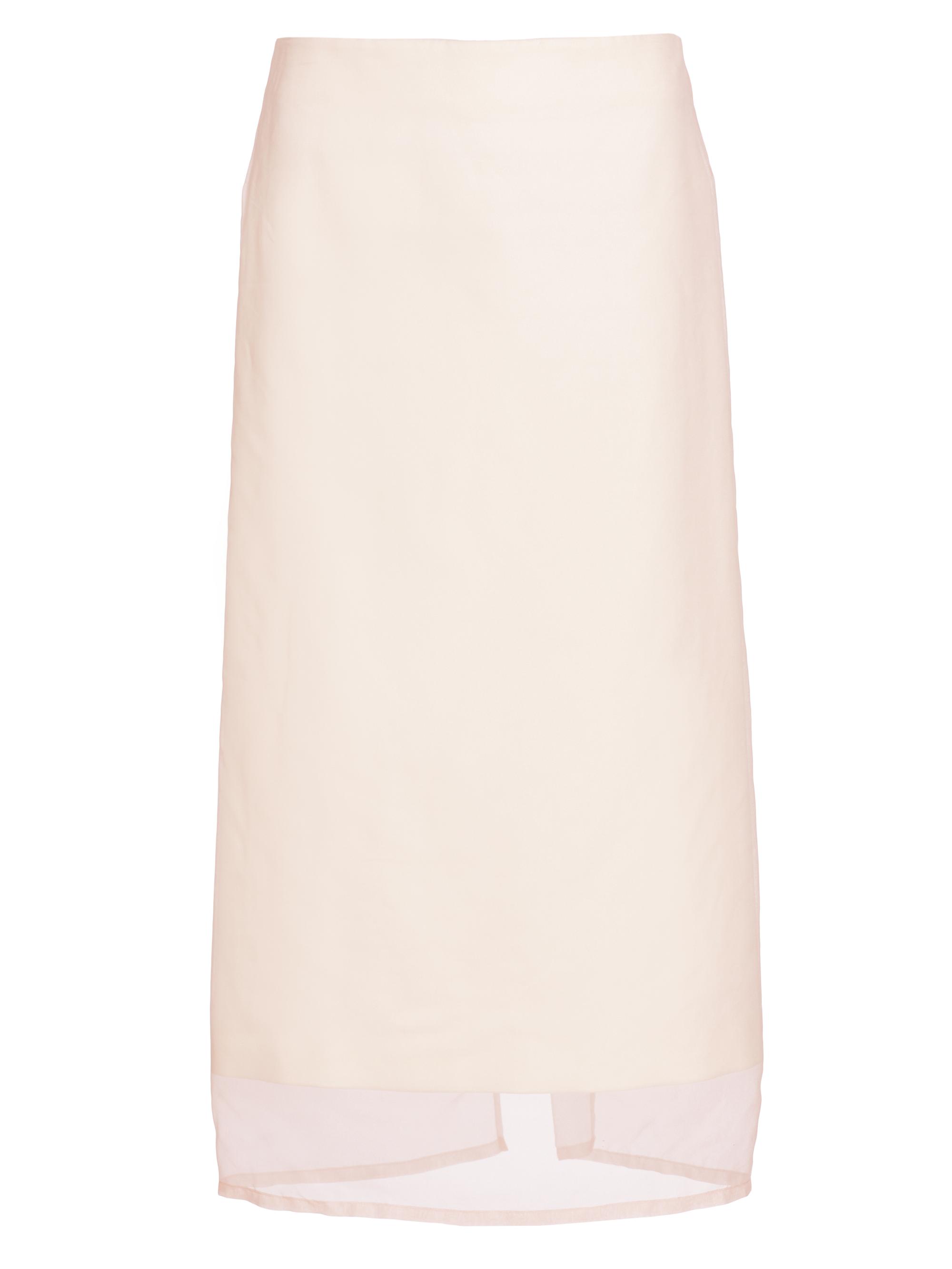 Sportmax Women's Aceti Silk-Overlay Midi-Skirt - White Blush