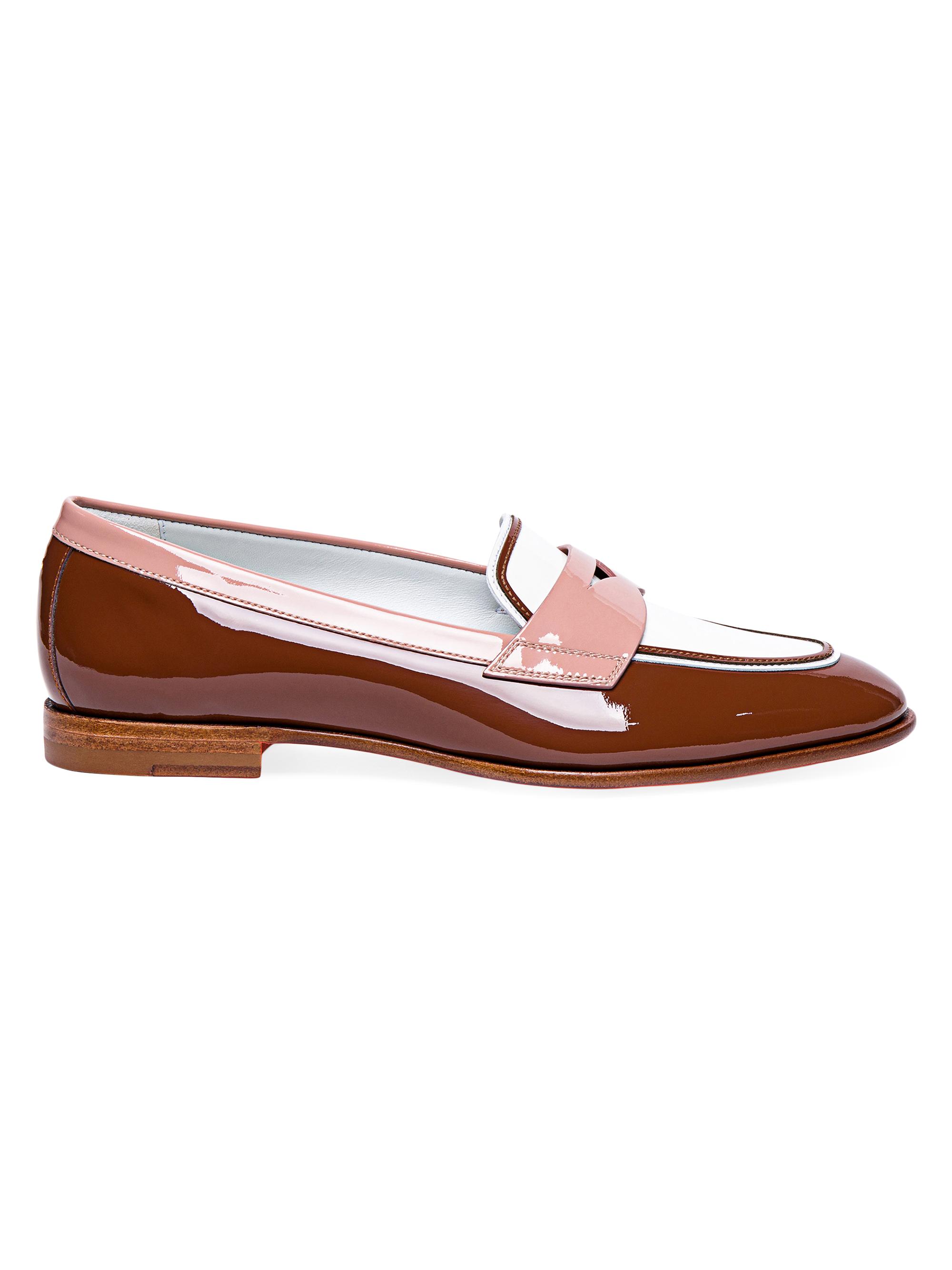 Santoni Women's Famedpip Tricolor Penny Loafers - Brown