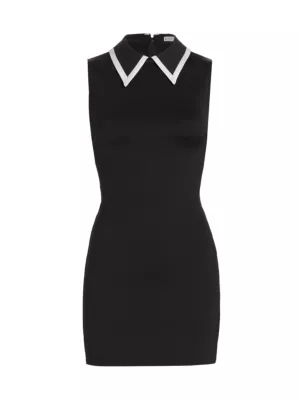 Alice + Olivia Wynell Tipped Collar Minidress | Saks Fifth Avenue