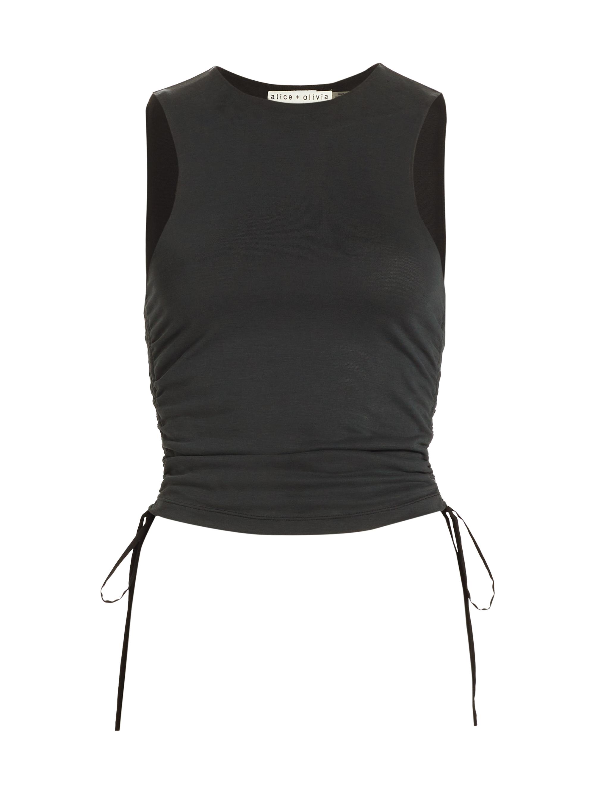 Alice + Olivia Women's Chrissy Ruched Tank - Black