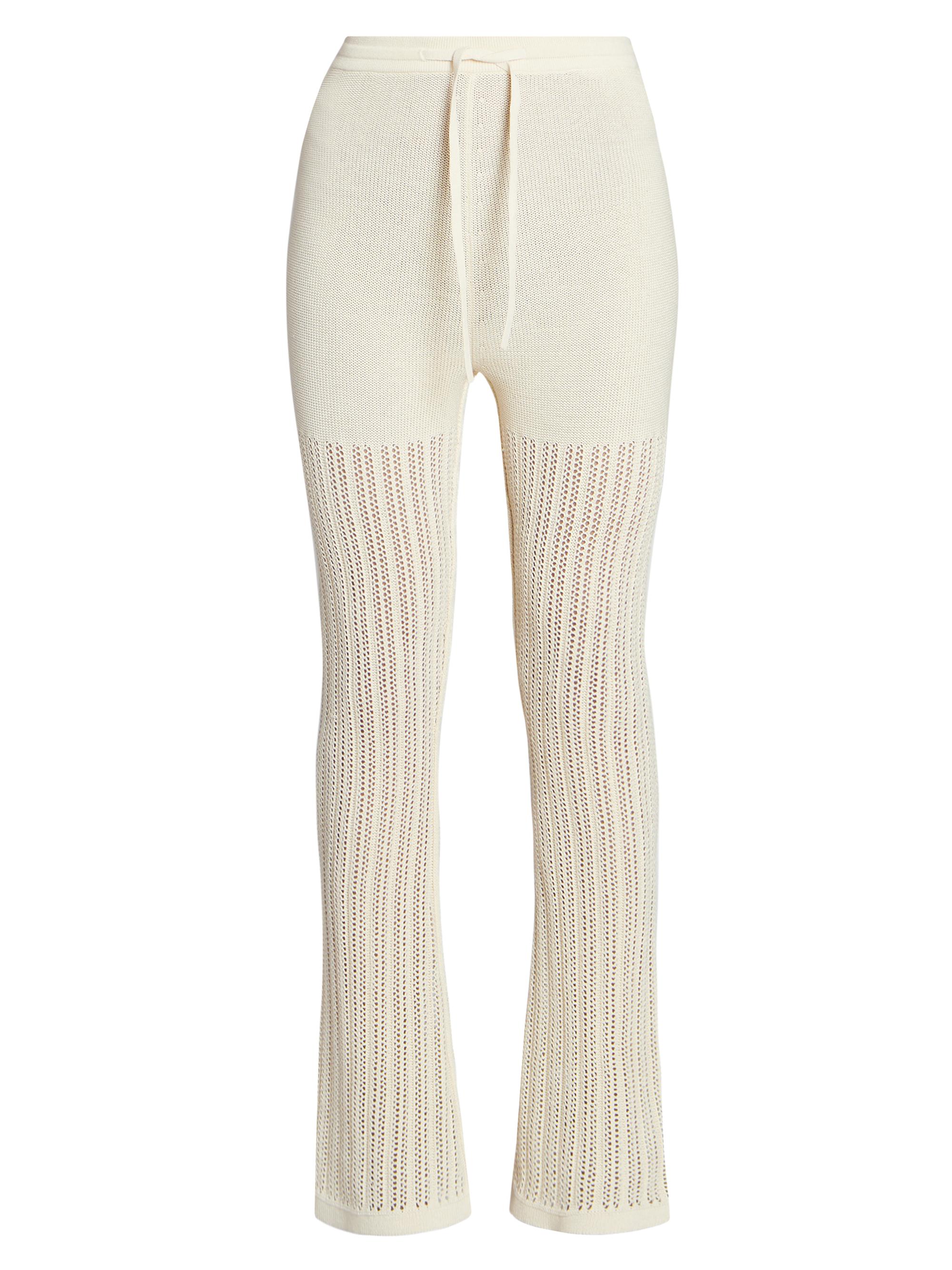 Nanushka Women's Kaela Slim Knit Pants - Creme