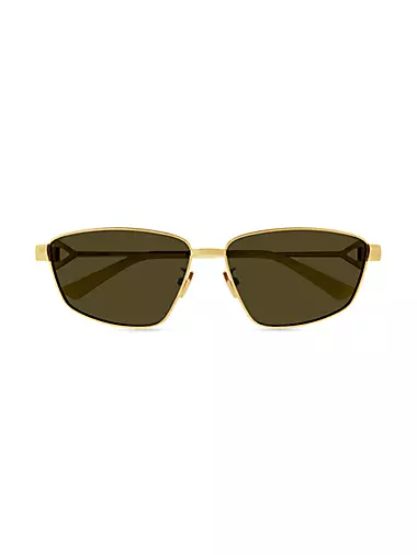 New Triangle 61MM Rectangular Sunglasses