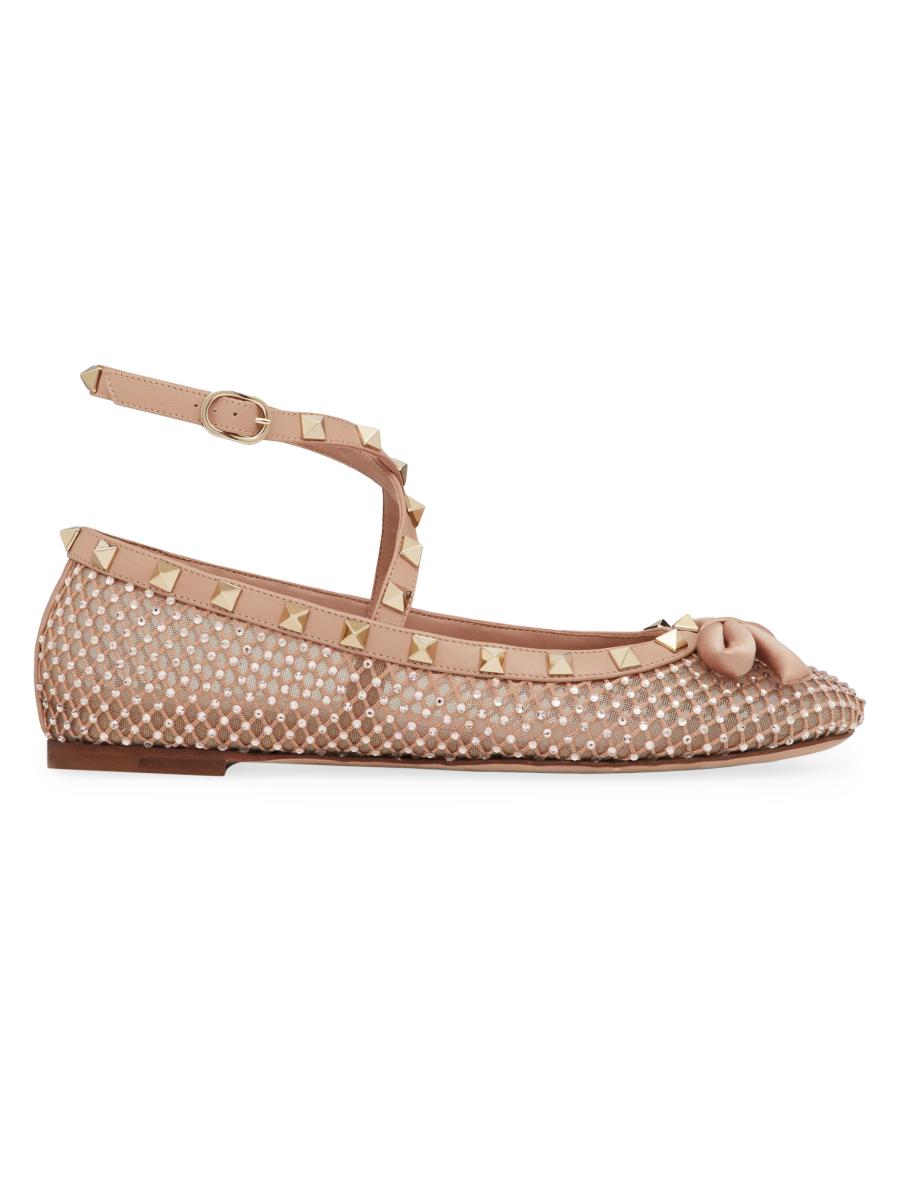 フラットシューズ VALENTINO GARAVANI FLATS Valentino Garavani Rockstud Patent Leather Ballerinas | Saks