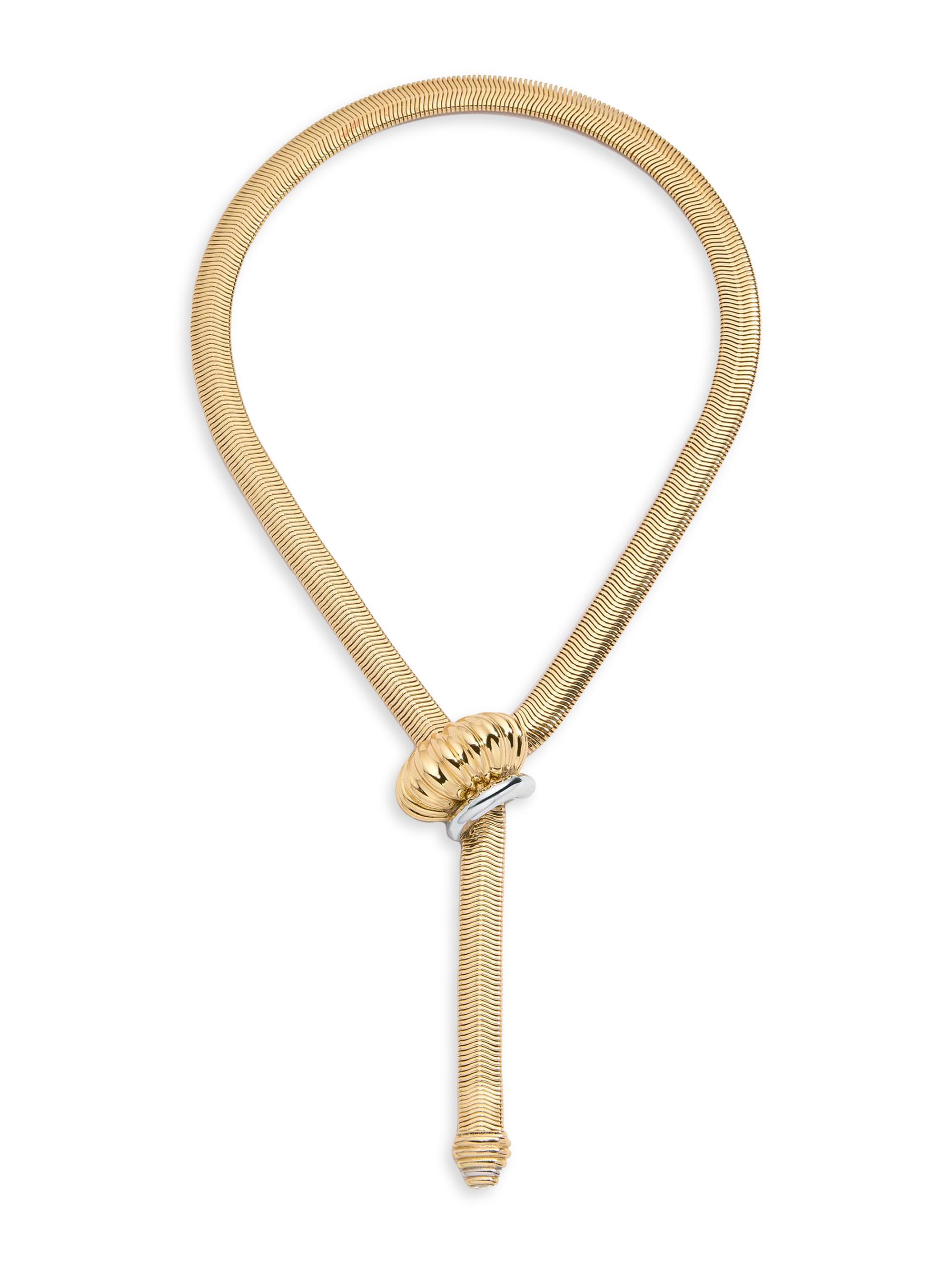 Demarson Women's Lexi Two-Tone 12K Gold-Plated Slider Necklace - Yellow Gold