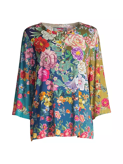 Johnny Was - Neutra Floral Henley T-Shirt