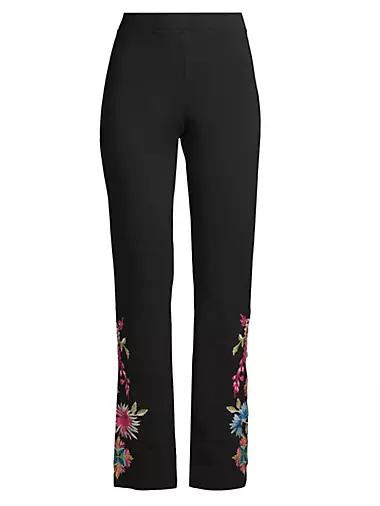 Women's Ashira Legging by Johnny Was in Black, Small, Cotton