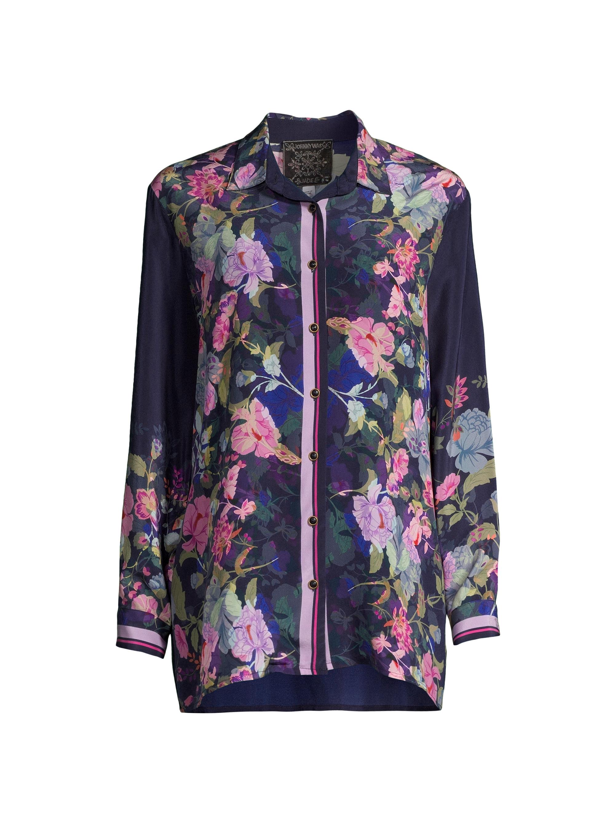 Johnny Was Women's Valeria Floral Silk Shirt