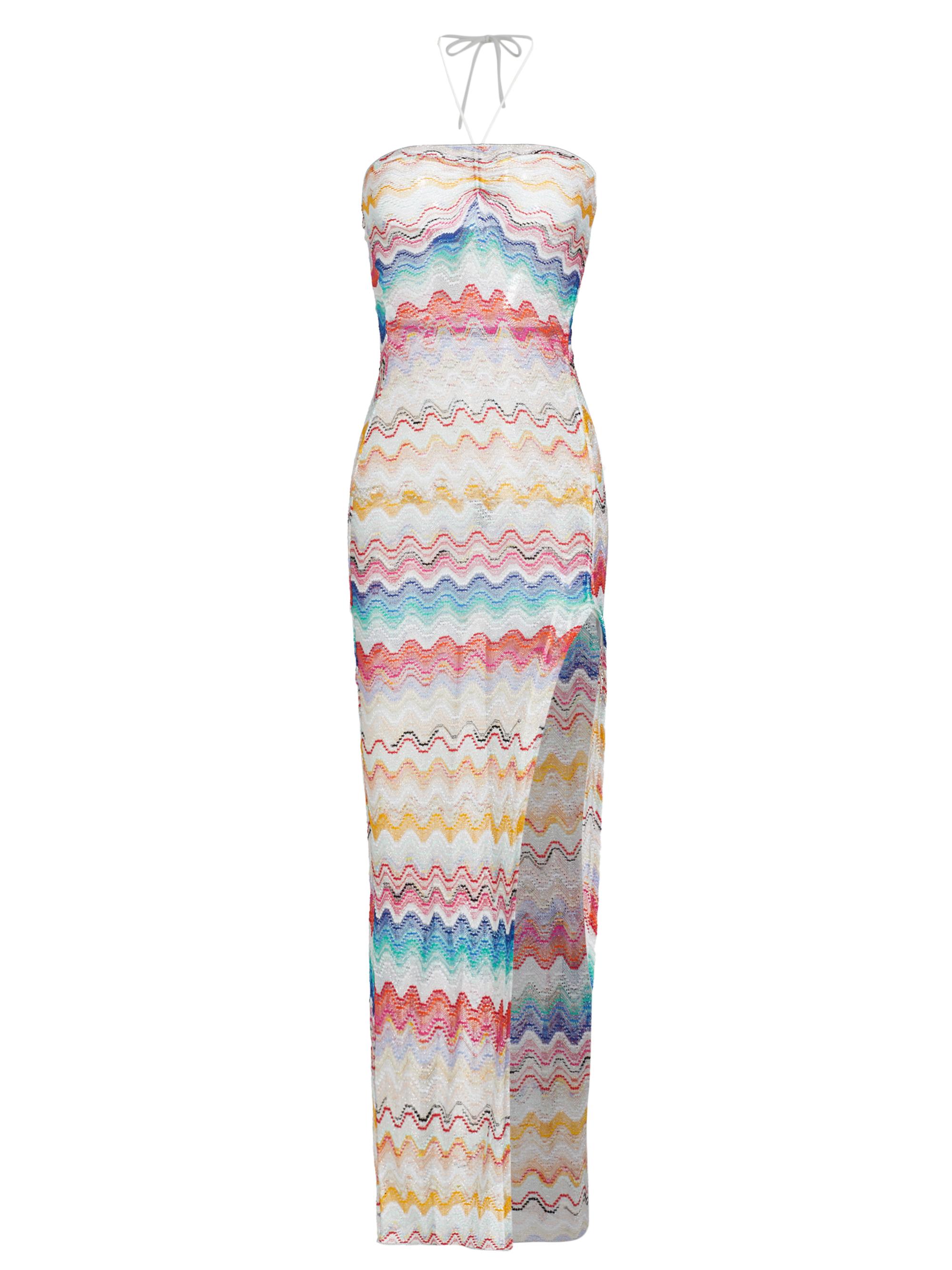 Missoni Women's Zig-Zag Halter Drawstring Cover-Up - Multicolor White Base