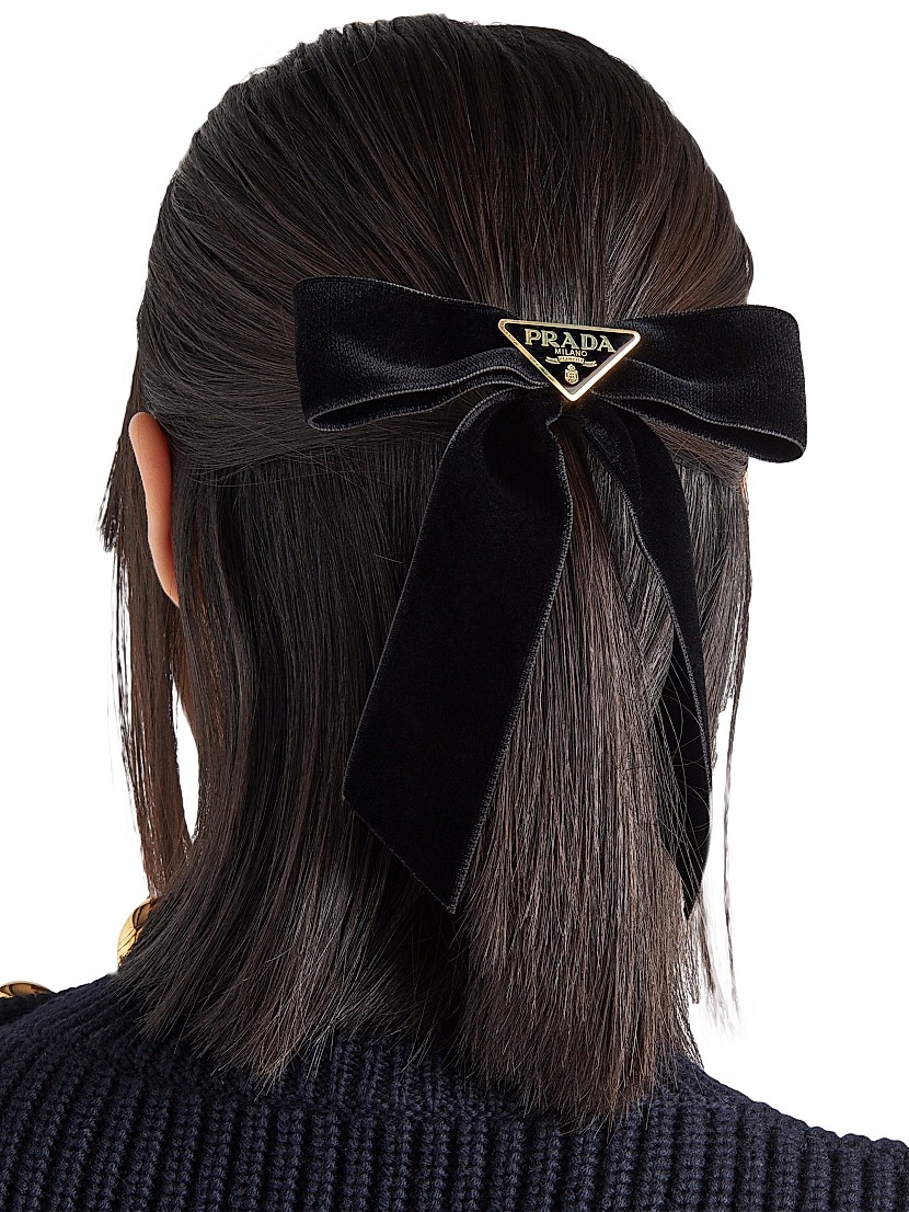 Shop Prada Velvet Hair Clip | Saks Fifth Avenue Shop Prada Velvet Hair Clip | Saks Fifth Avenue
