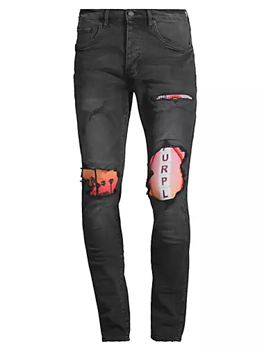 Purple Jeans Designer Jeans For Mens Purple Brand Jeans Hole Skinny  Motorcycle Trendy Ripped Patchwork Hole All Year Round Slim Legged From  Designer88888, $32.8