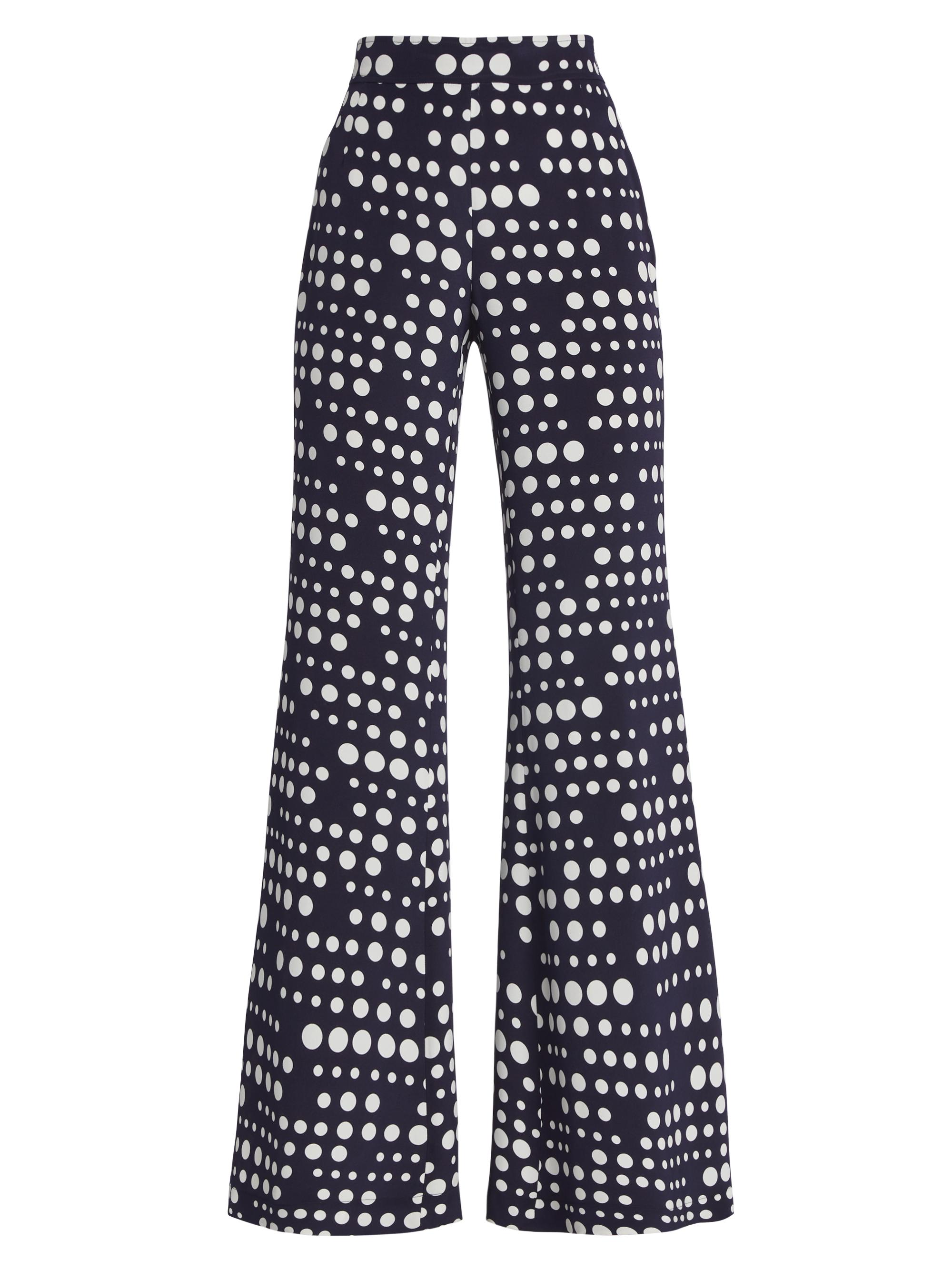 Libertine Women's Dot Dotism Wide-Leg Pants - Navy White