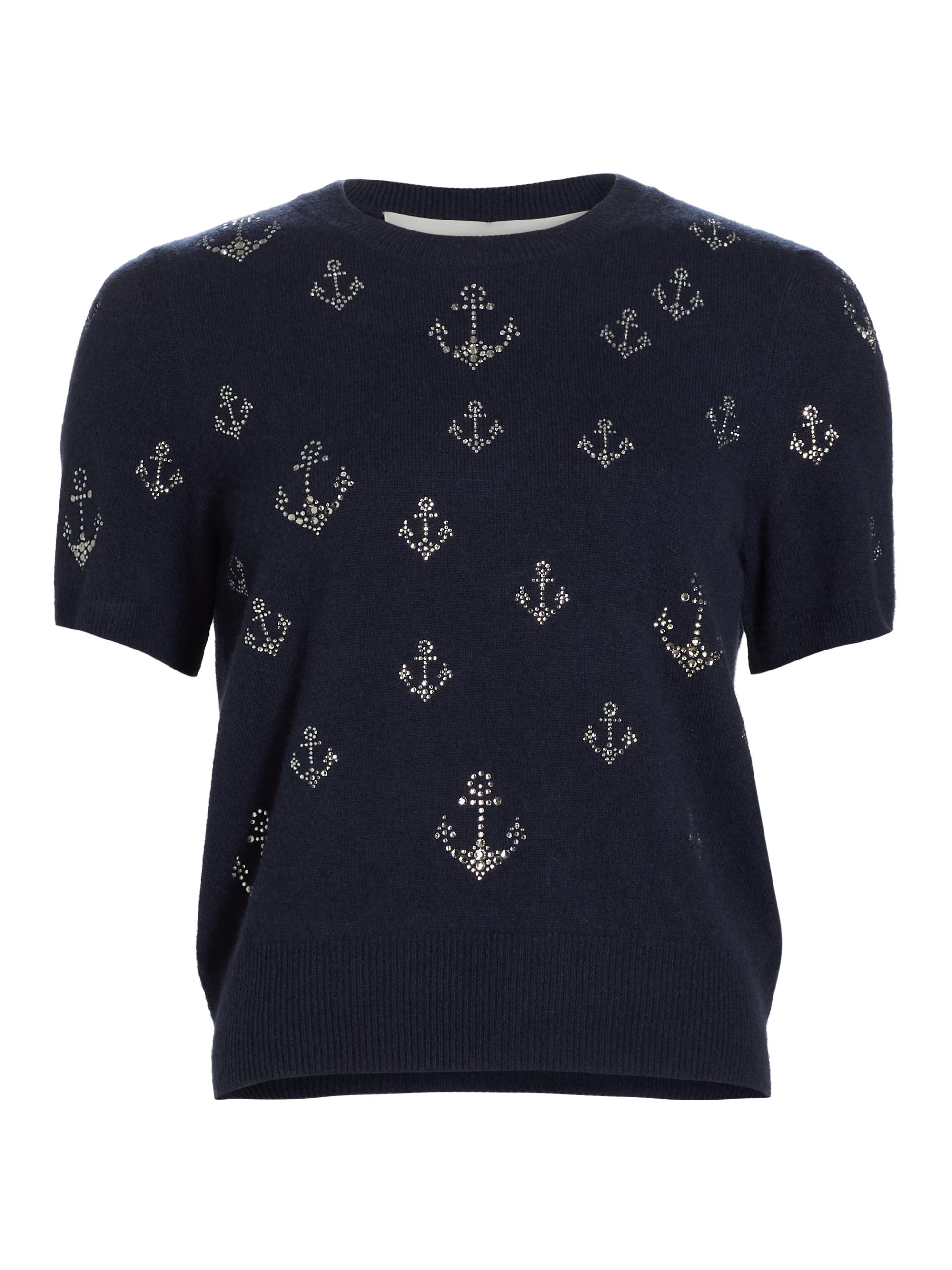 Libertine Women's Ahoy Matey Cashmere Embellished Sweater - Navy