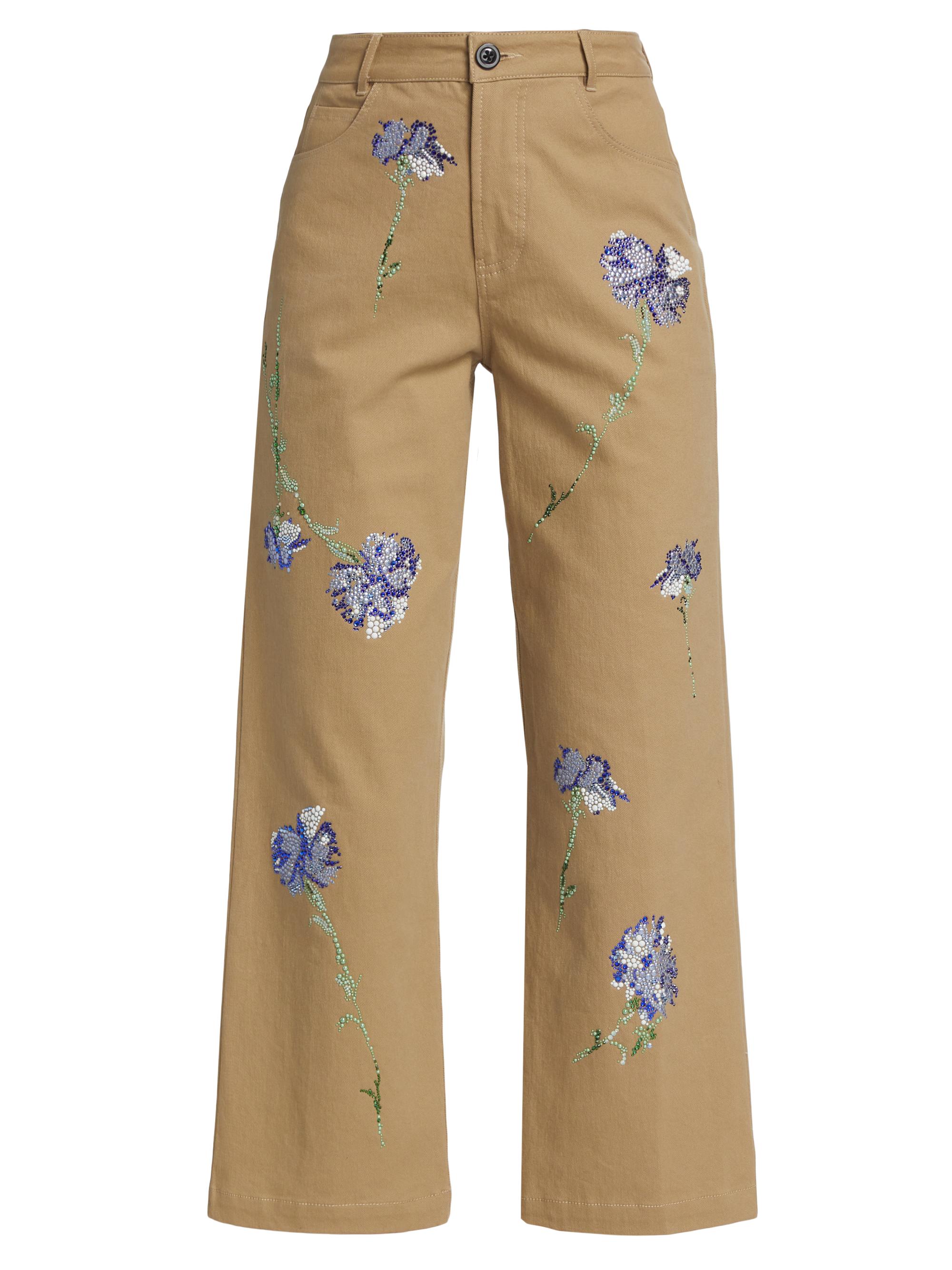 Libertine Women's Cecil Beaton Carnation Cropped Pants - Khaki