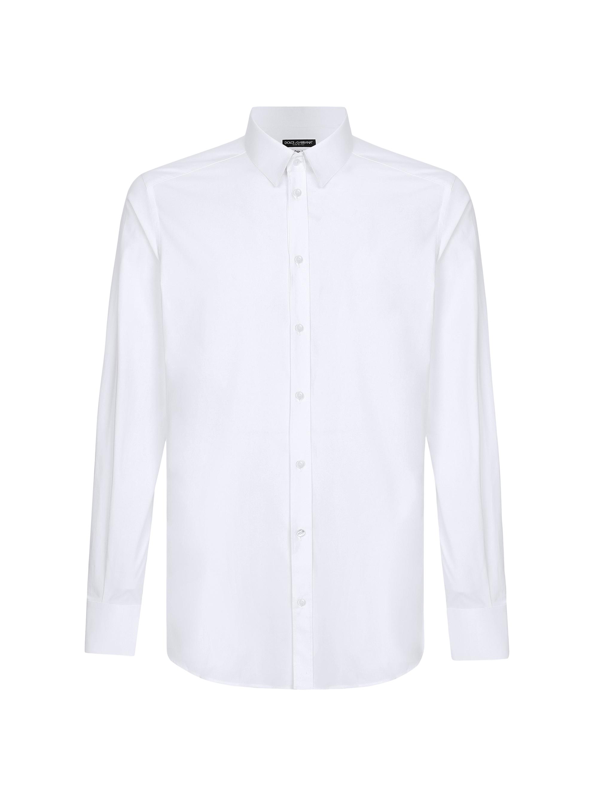 Dolce & Gabbana Men's Poplin Button-Front Shirt - Bianco Ottico
