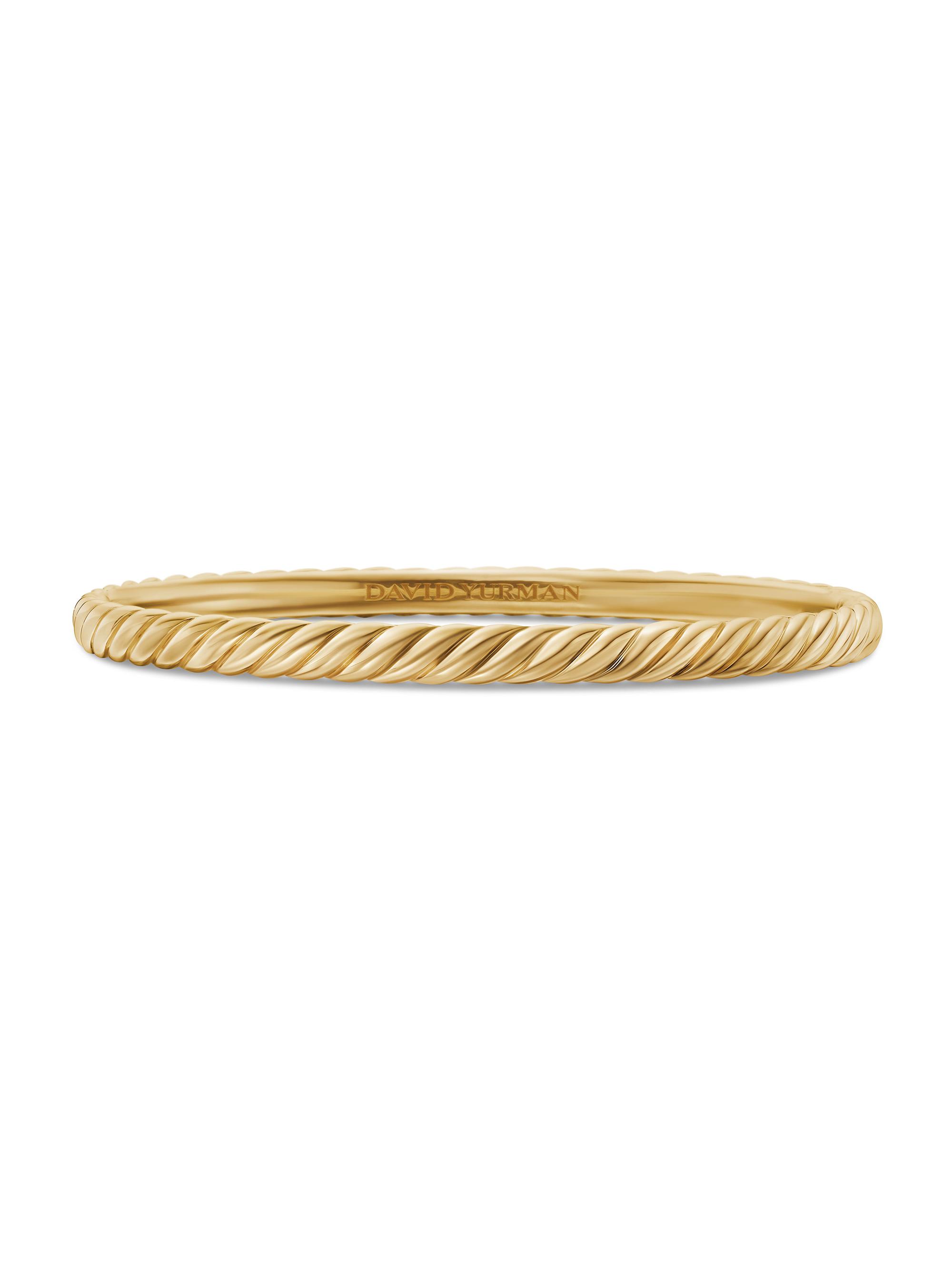 David Yurman Women's Sculpted Cable Bangle Bracelet in 18K Yellow Gold - Gold