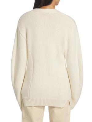 Helmut Lang V-neck rib-trimmed cardigan - White