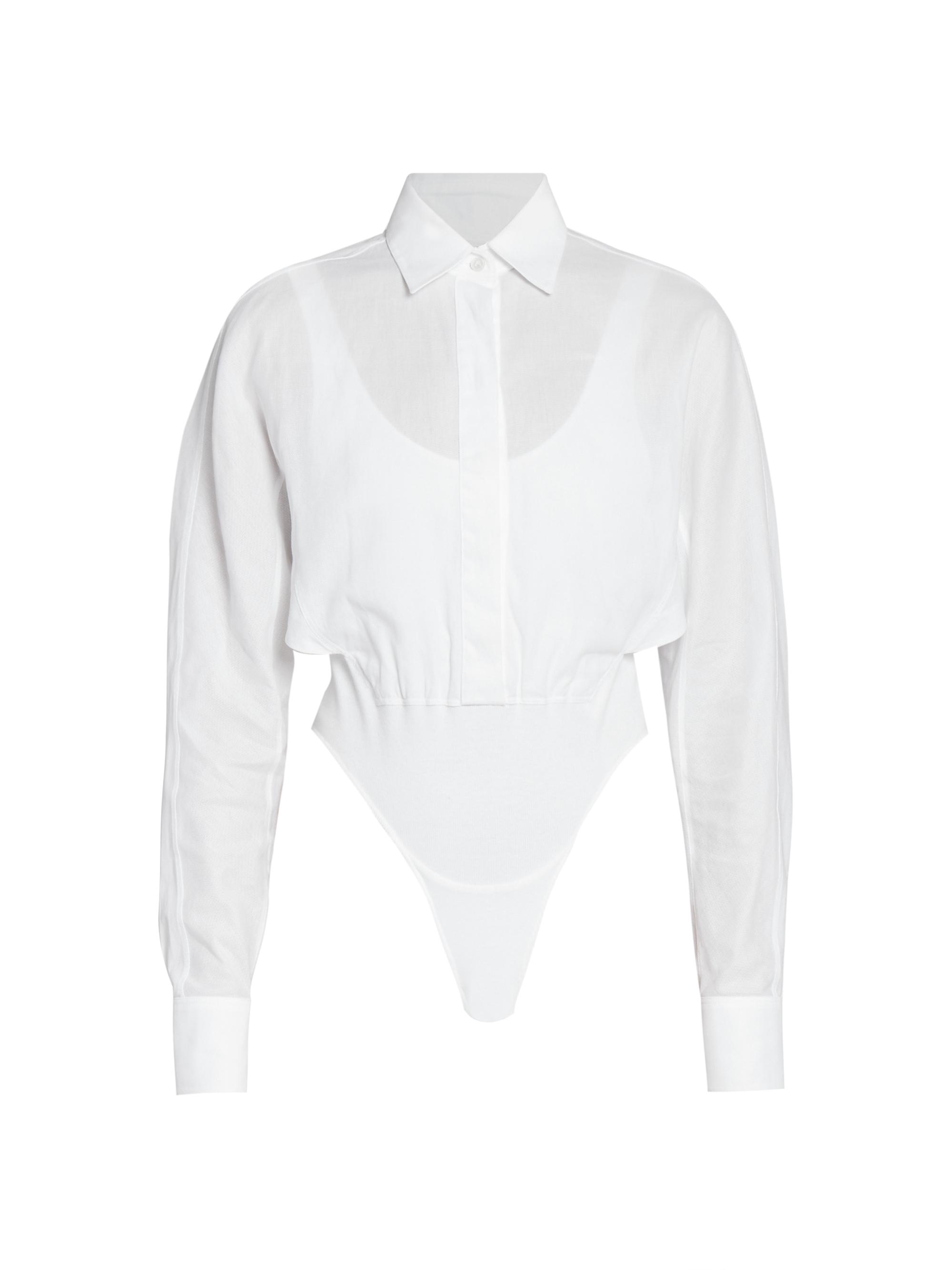 Alaïa Women's Layer Shirt Bodysuit - White