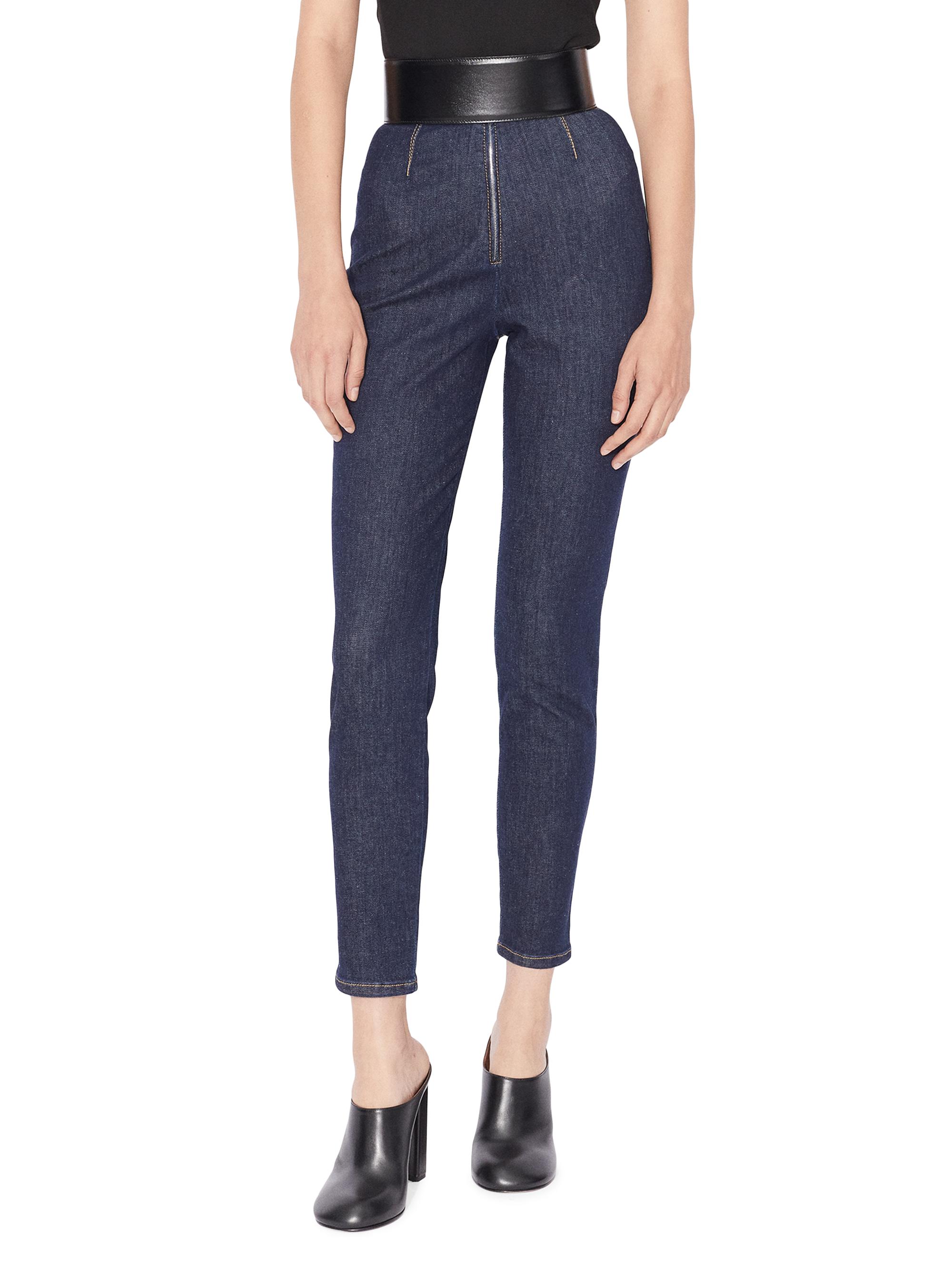 Alaïa Women's Ankle-Crop Skinny Jeans - Blue Denim