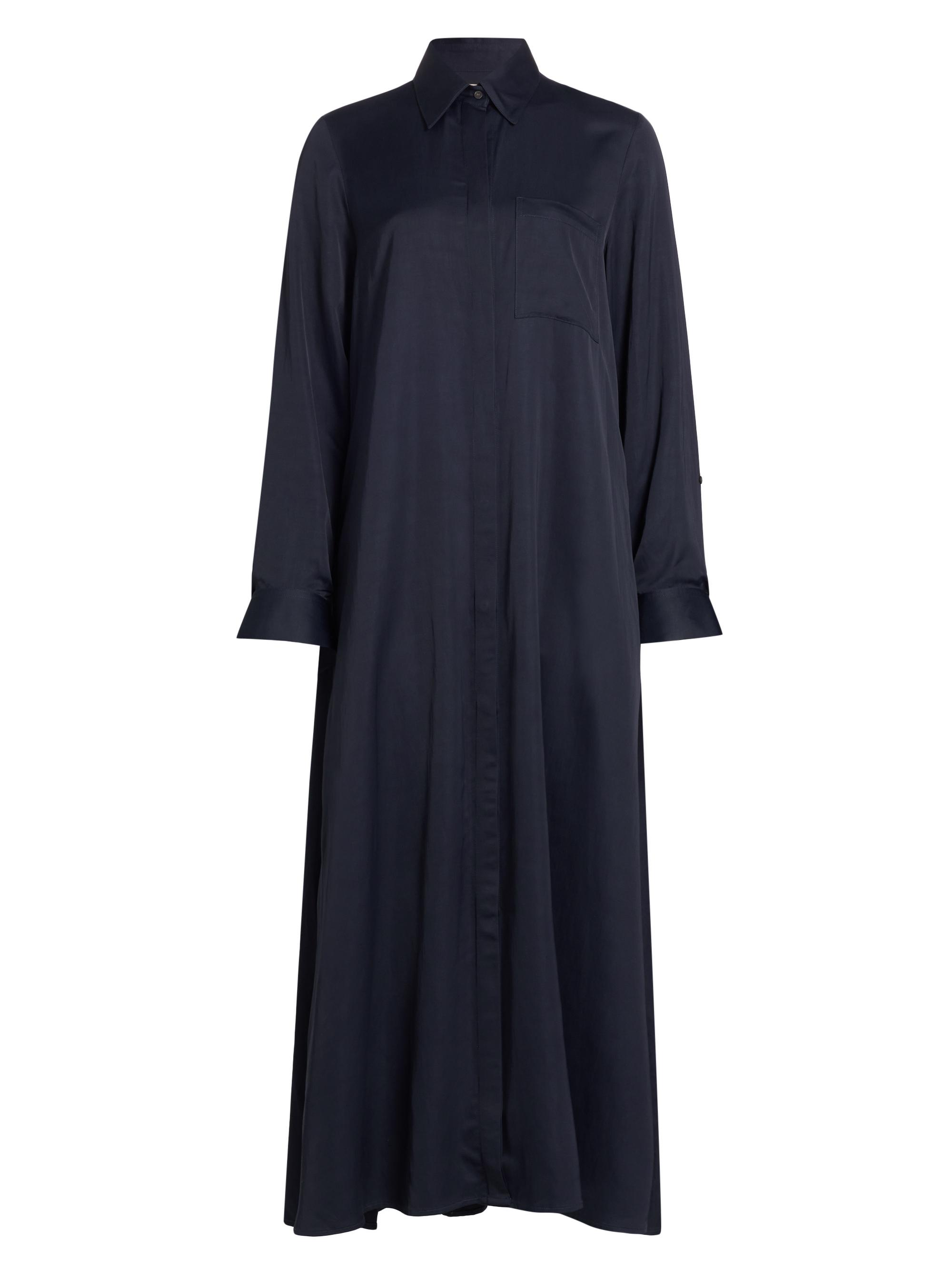 TWP Women's Jenny Linen-Blend Maxi Shirtdress - Midnight