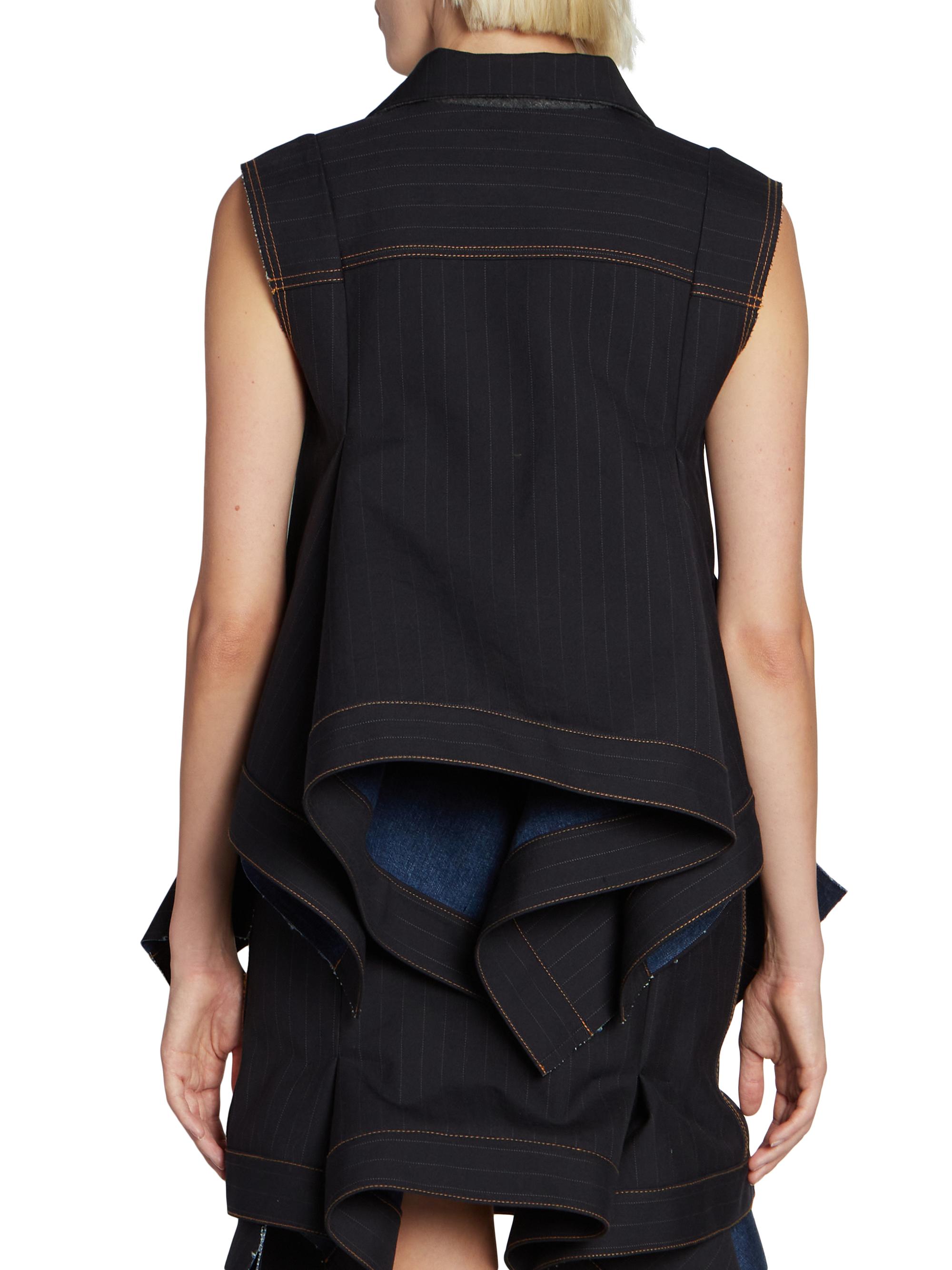 Shop Sacai Chalk Stripe Bonding Vest | Saks Fifth Avenue