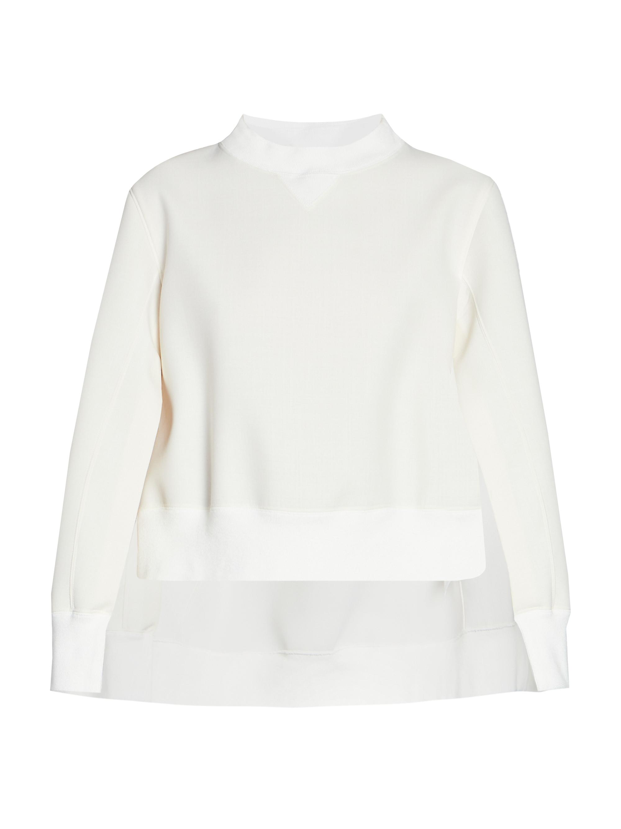 Sacai Women's Slit Crewneck Sweatshirt - Off White