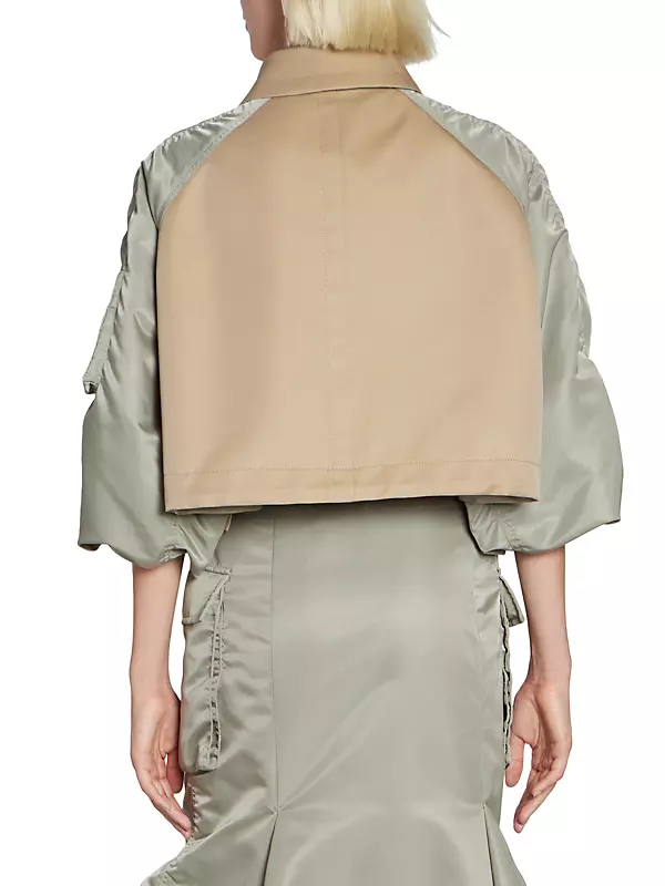 Shop Sacai Cotton Gabardine X Nylon Twill Jacket | Saks Fifth Avenue