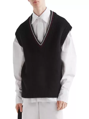 Shop Prada Cashmere Knitted Vest | Saks Fifth Avenue