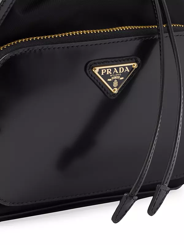 Shop Prada Re-Nylon And Brushed-Leather Bag | Saks Fifth Avenue