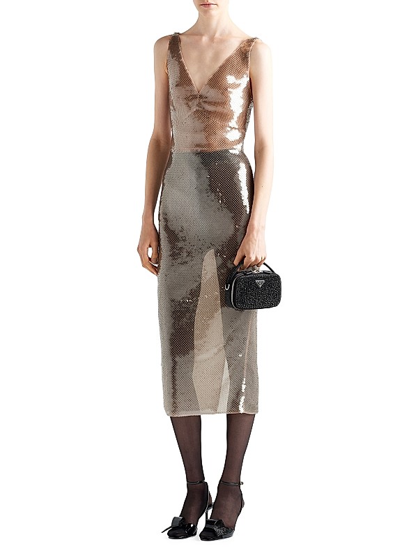 Shop Prada Embroidered Tulle Dress | Saks Fifth Avenue Shop Prada Embroidered Tulle Dress | Saks Fifth Avenue