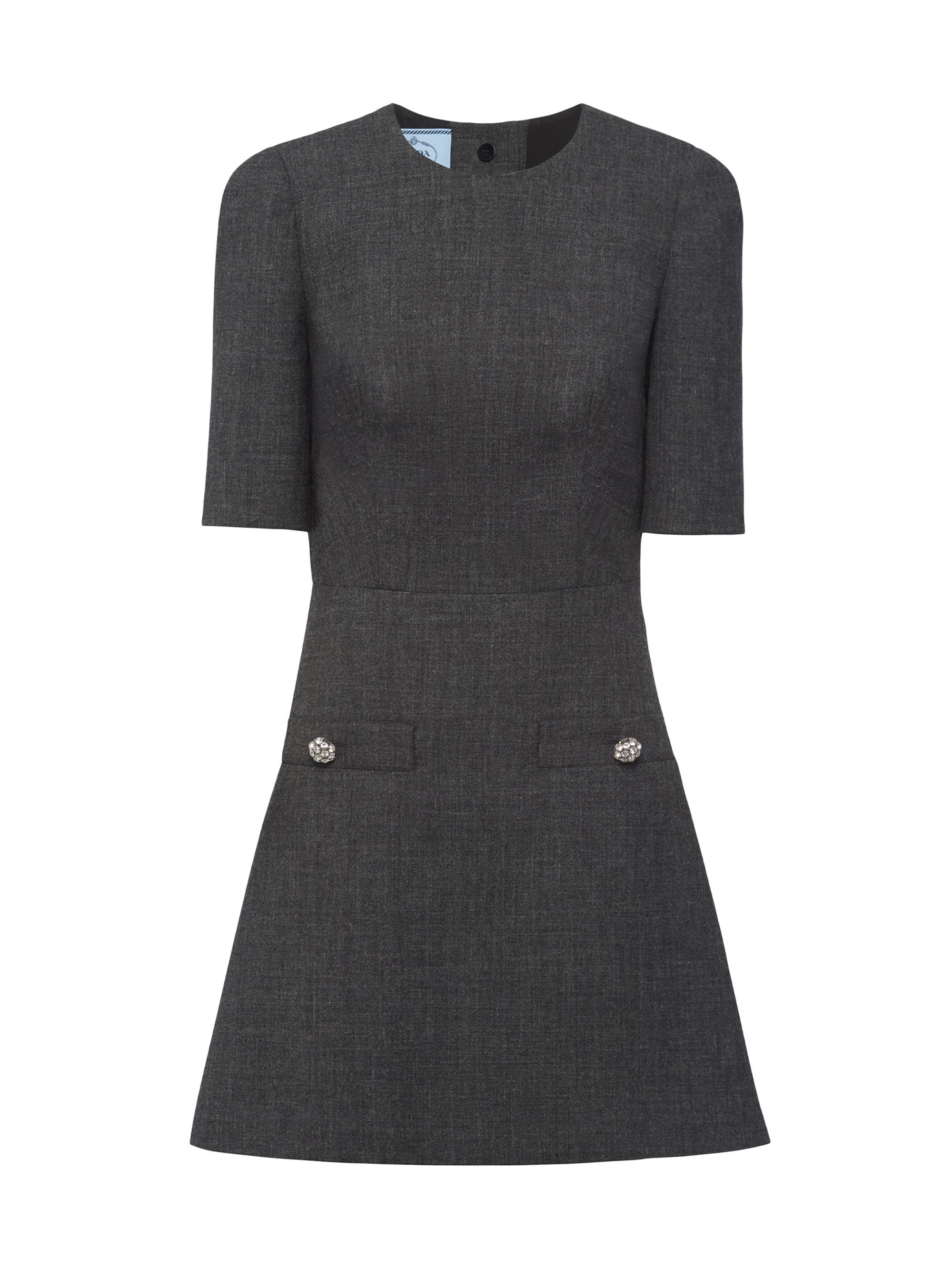 Prada Women's Wool Mini-Dress - Grey