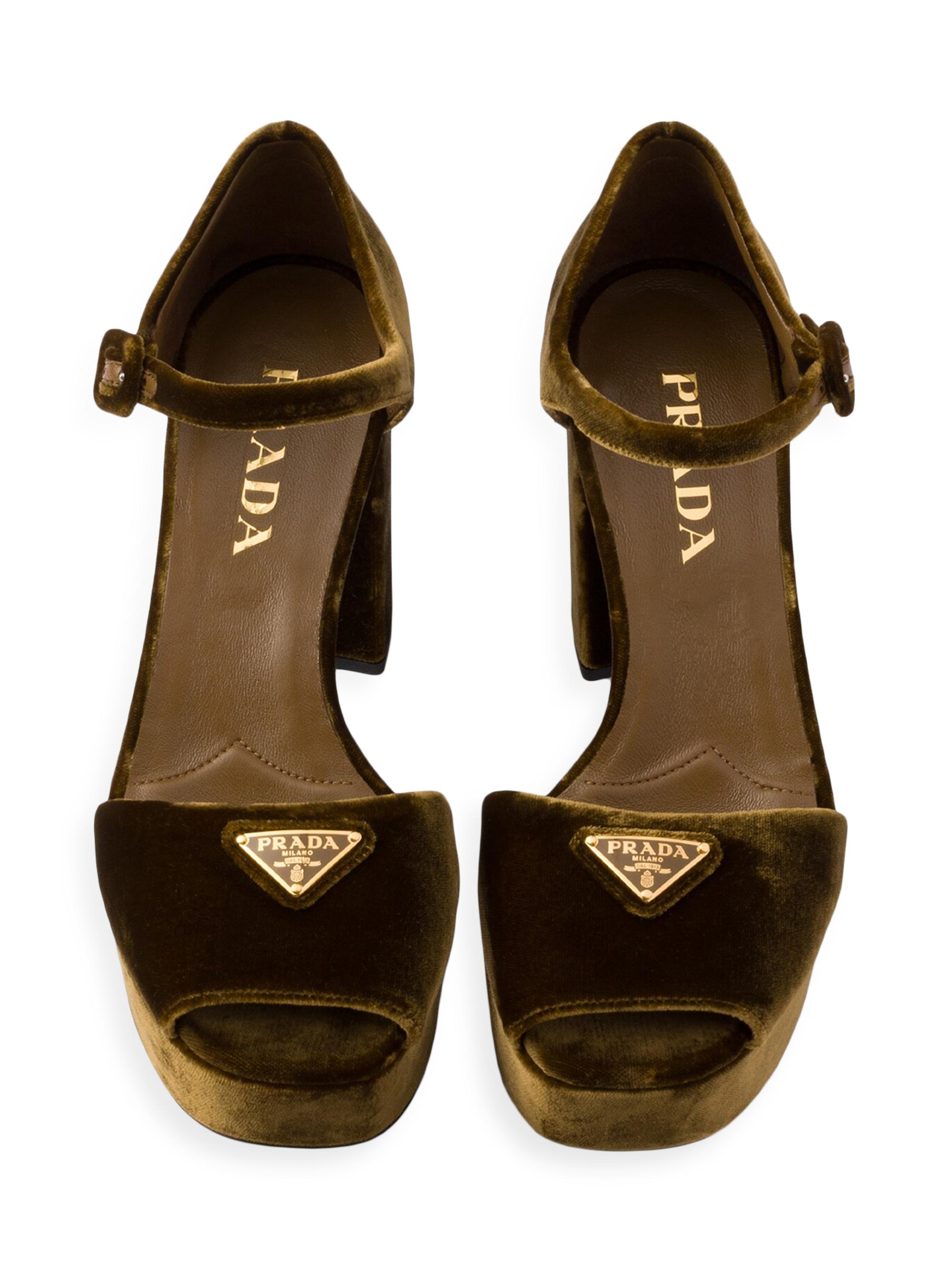 Velvet Platform Sandals