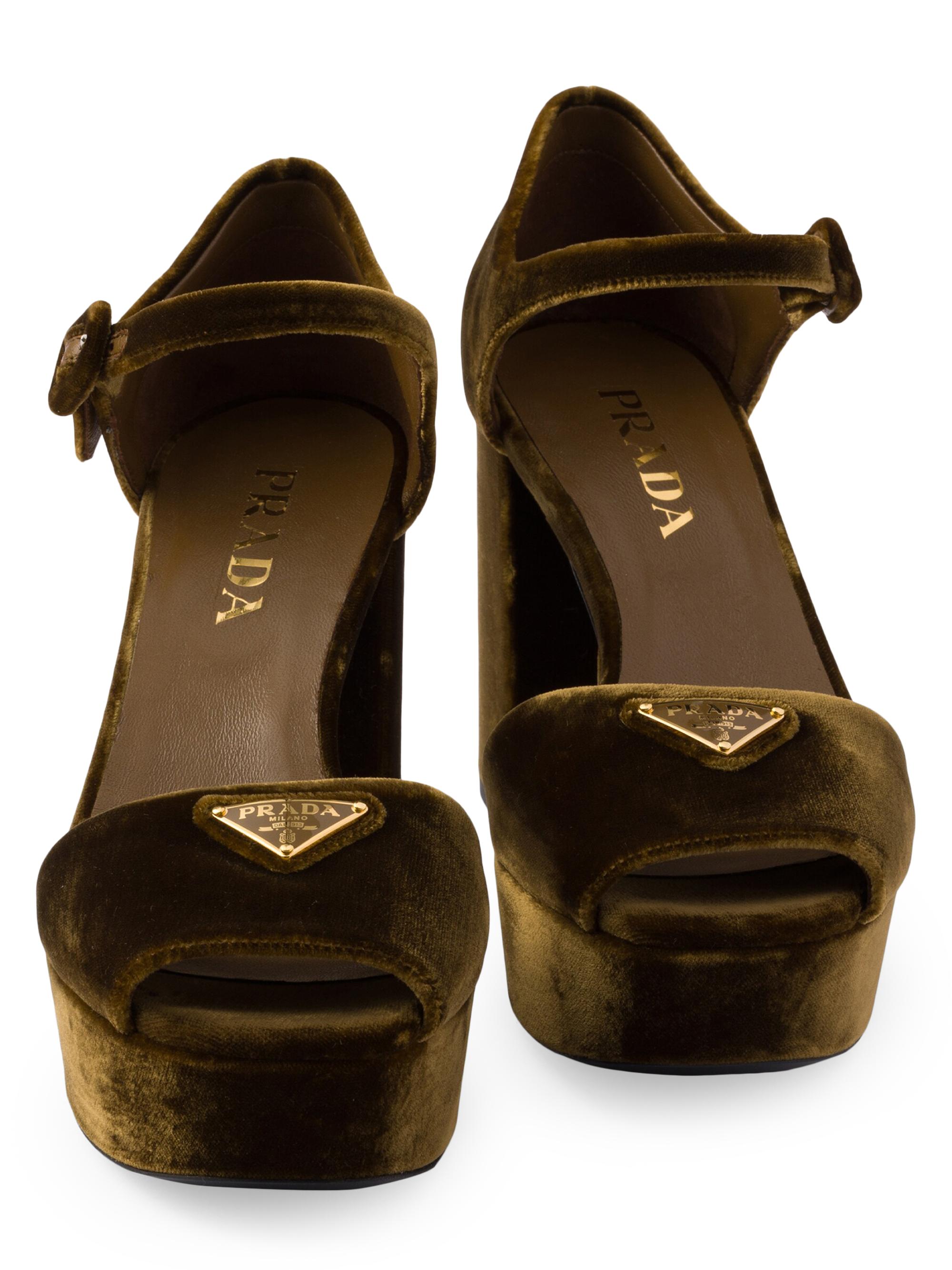 Velvet Platform Sandals