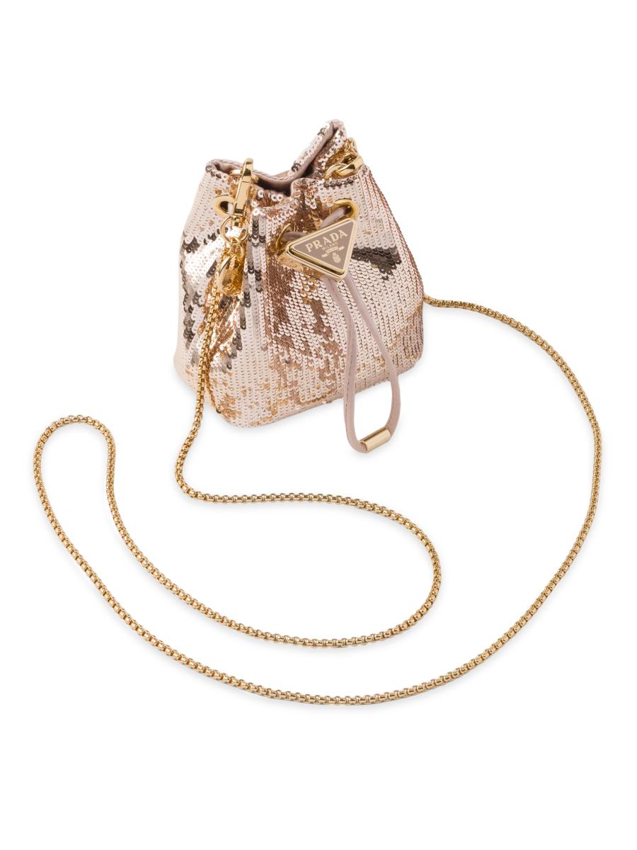 小物 PRADA Prada Satin And Sequin Mini Pouch | Saks Fifth Avenue