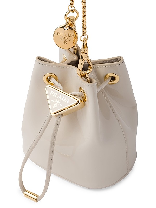 Shop Prada Mini Patent-Leather Pouch | Saks Fifth Avenue Shop Prada Mini Patent-Leather Pouch | Saks Fifth Avenue