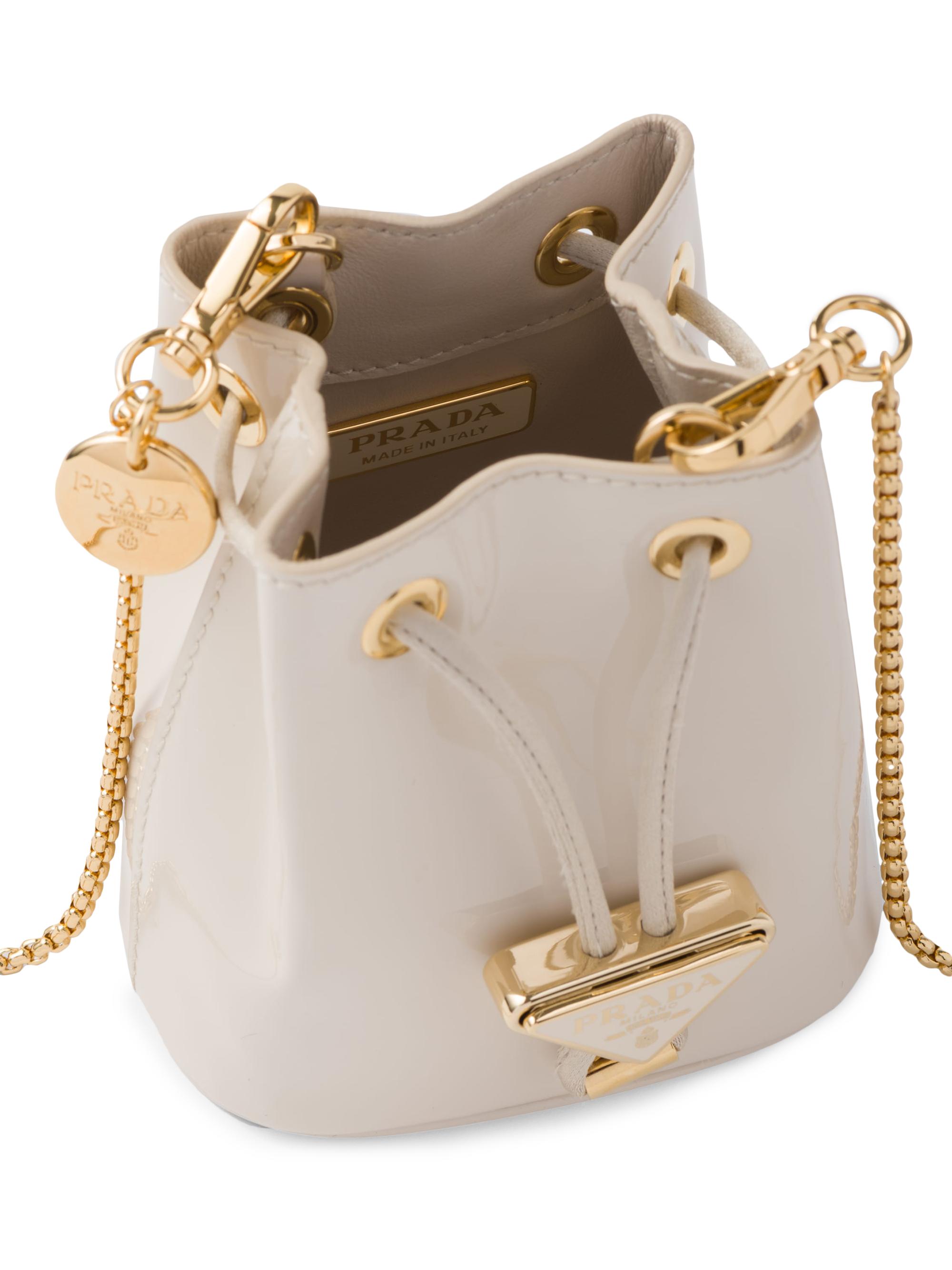 Prada Mini Patent-Leather Pouch | Saks Fifth Avenue